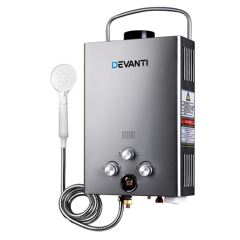 Devanti Portable Gas Water Heater 8L/Min With Pump LPG System