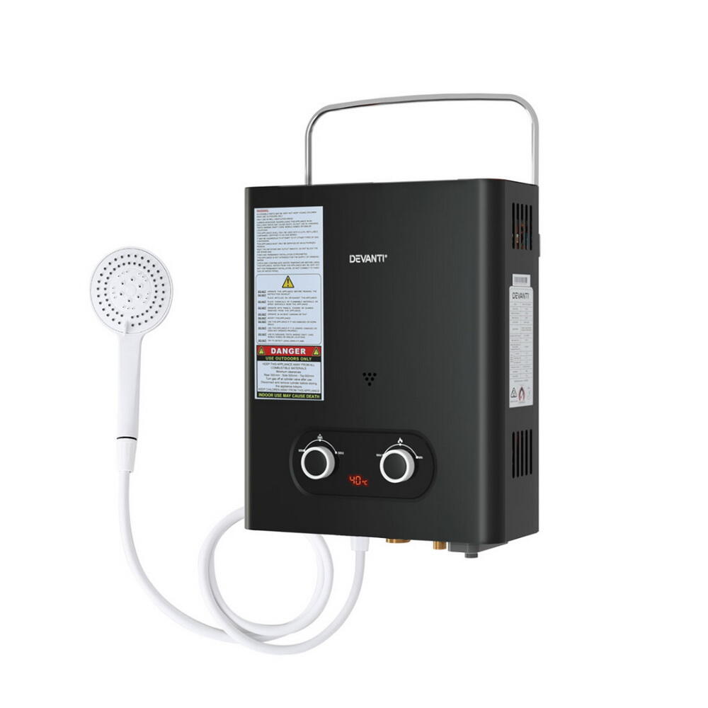 Devanti Portable Gas Water Heater LPG-powered System