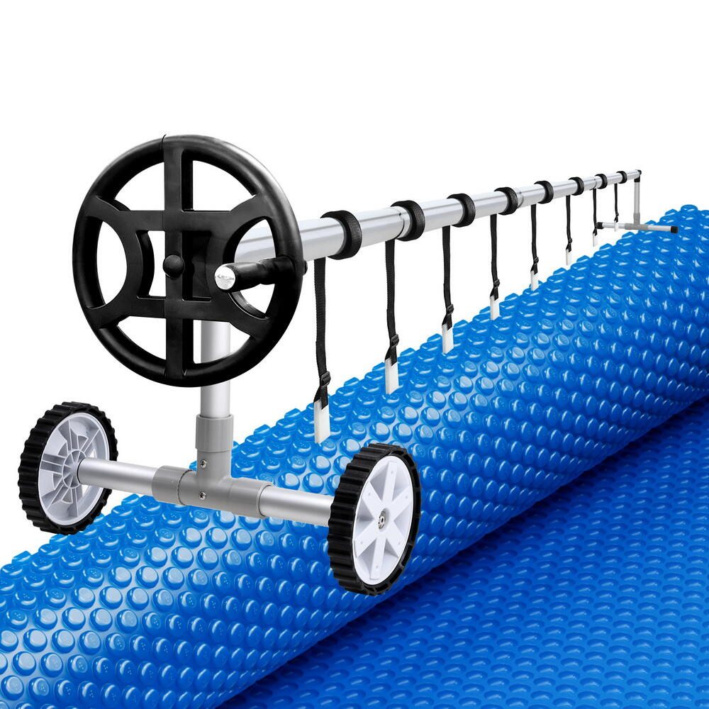 Aquabuddy Pool Cover 600 Micron 7x4m w/ Roller 4m Swimming Pool