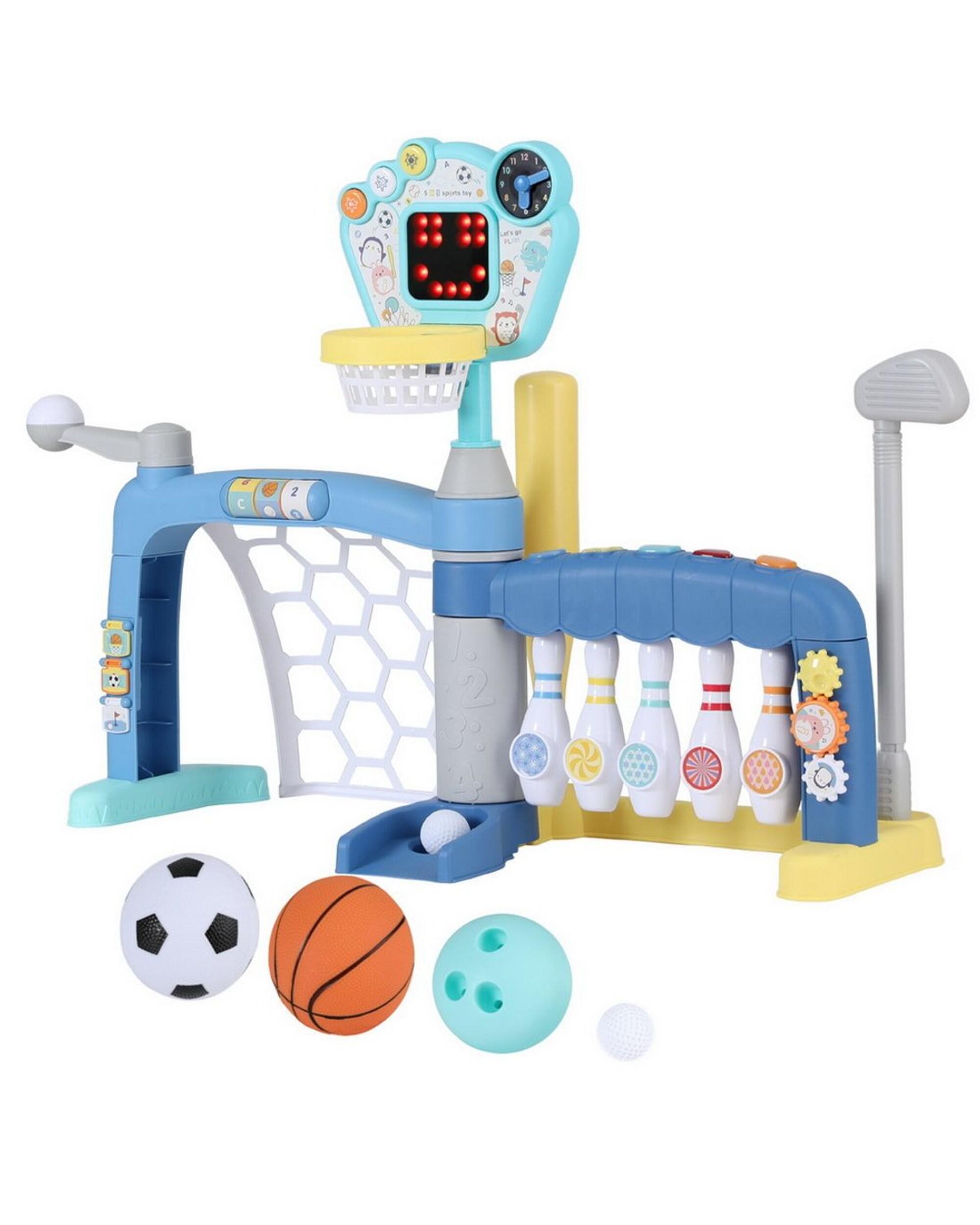 Keezi Kids Basketball Hoop Stand Bowling Baseball Golf Game Sports Toys Set