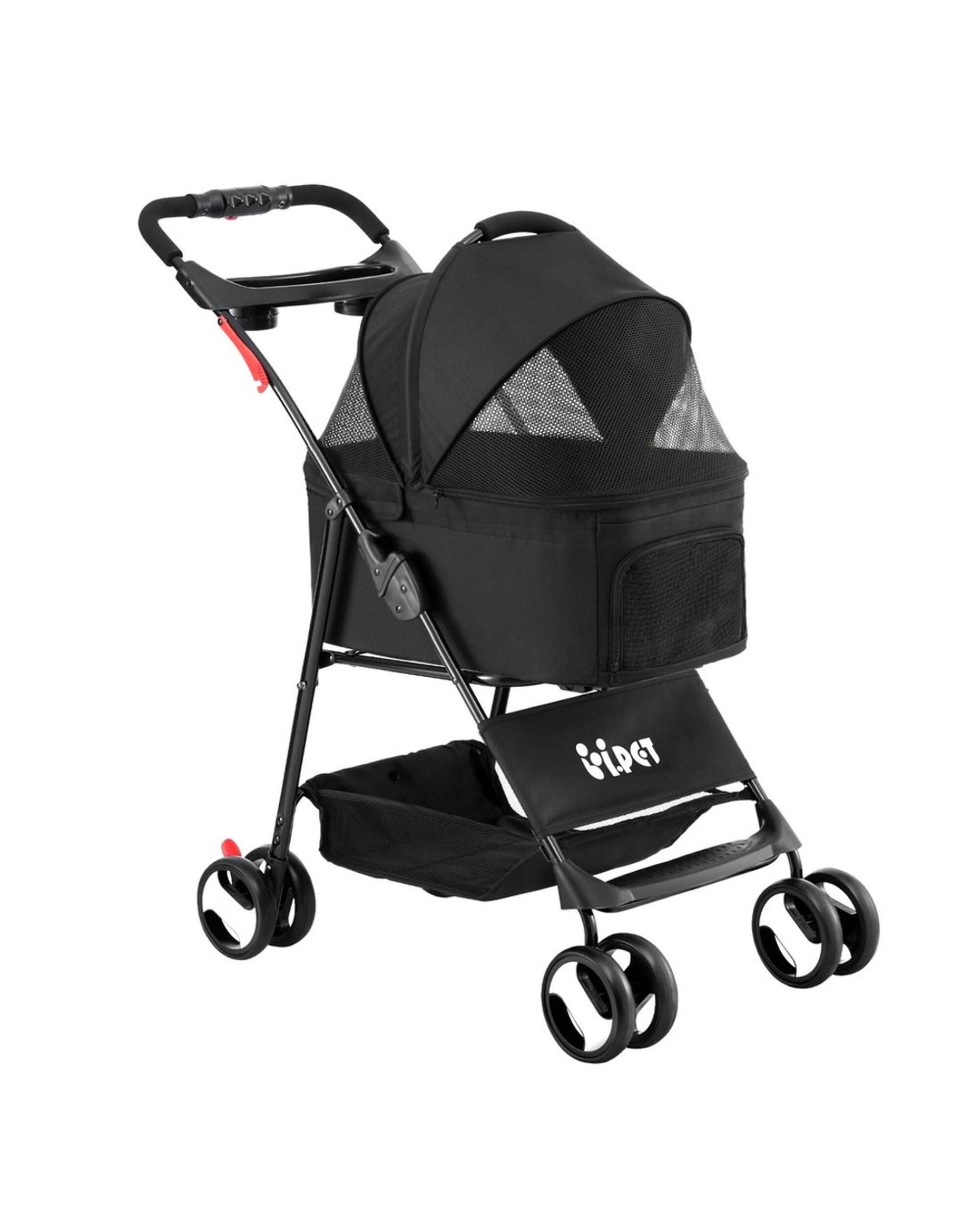 i.Pet Pet Stroller Dog Pram Cat Carrier Travel Large Pushchair Foldable 4 Wheels