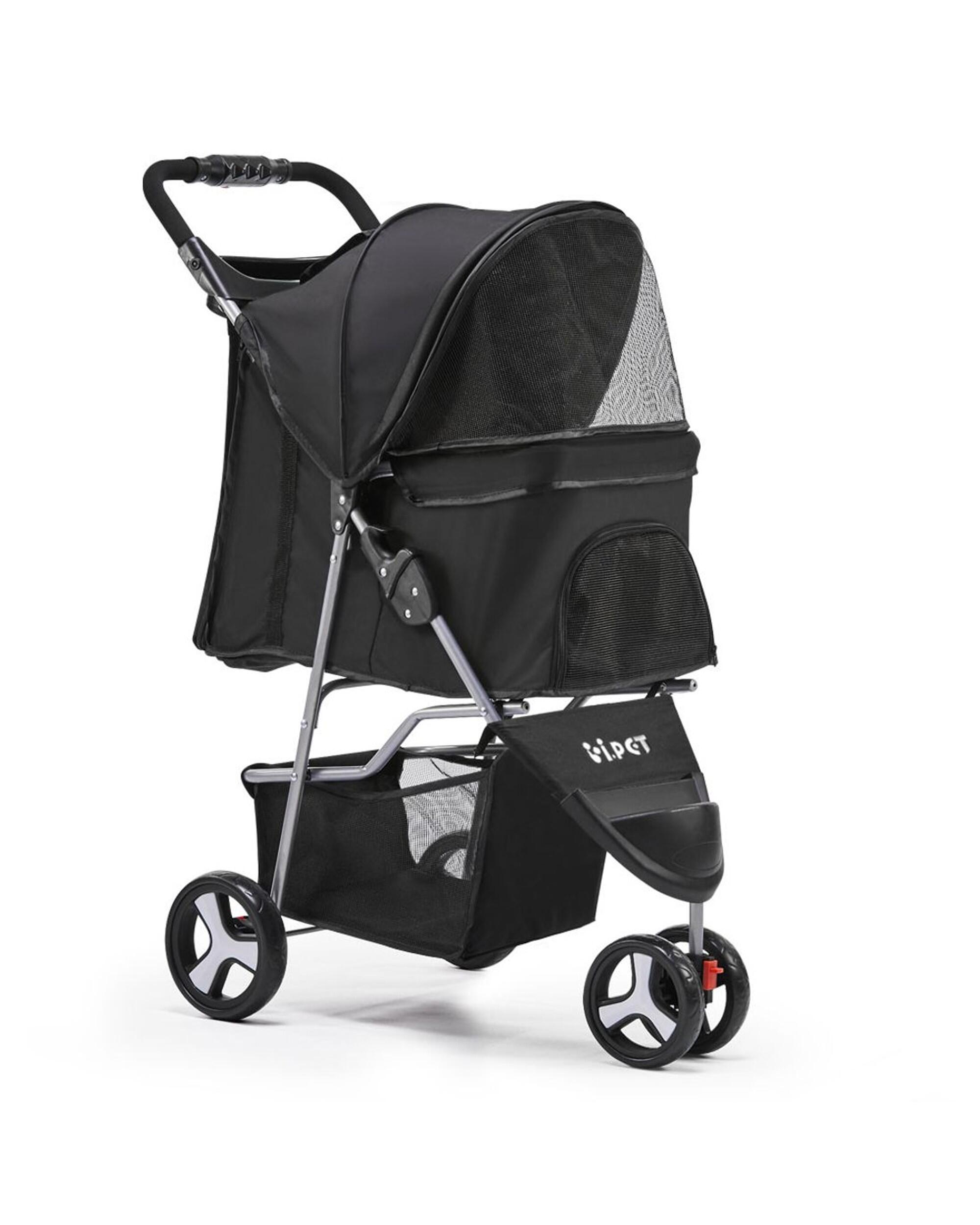 i.Pet Pet Stroller Dog Pram Cat Carrier Large Travel Pushchair Foldable 3 Wheels