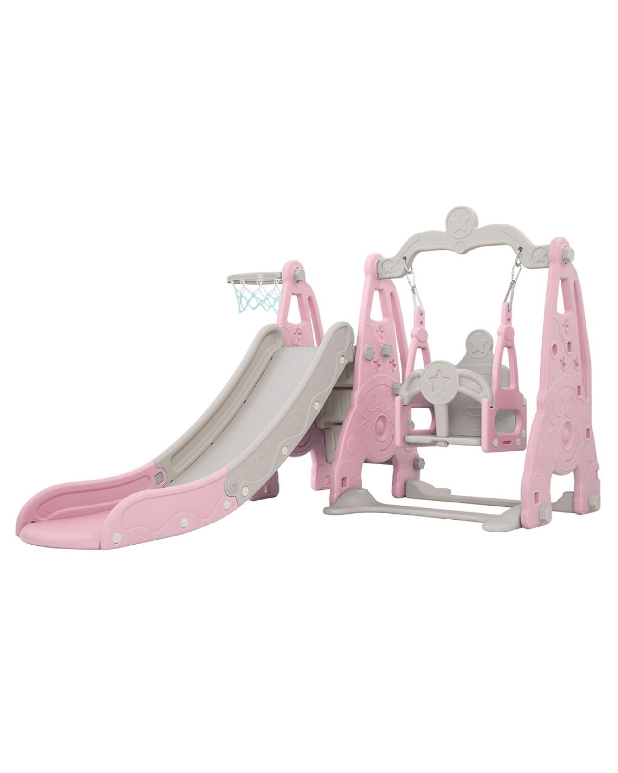 Keezi Kids Slide Swing Set Basketball Hoop Outdoor Playground Toys 170cm