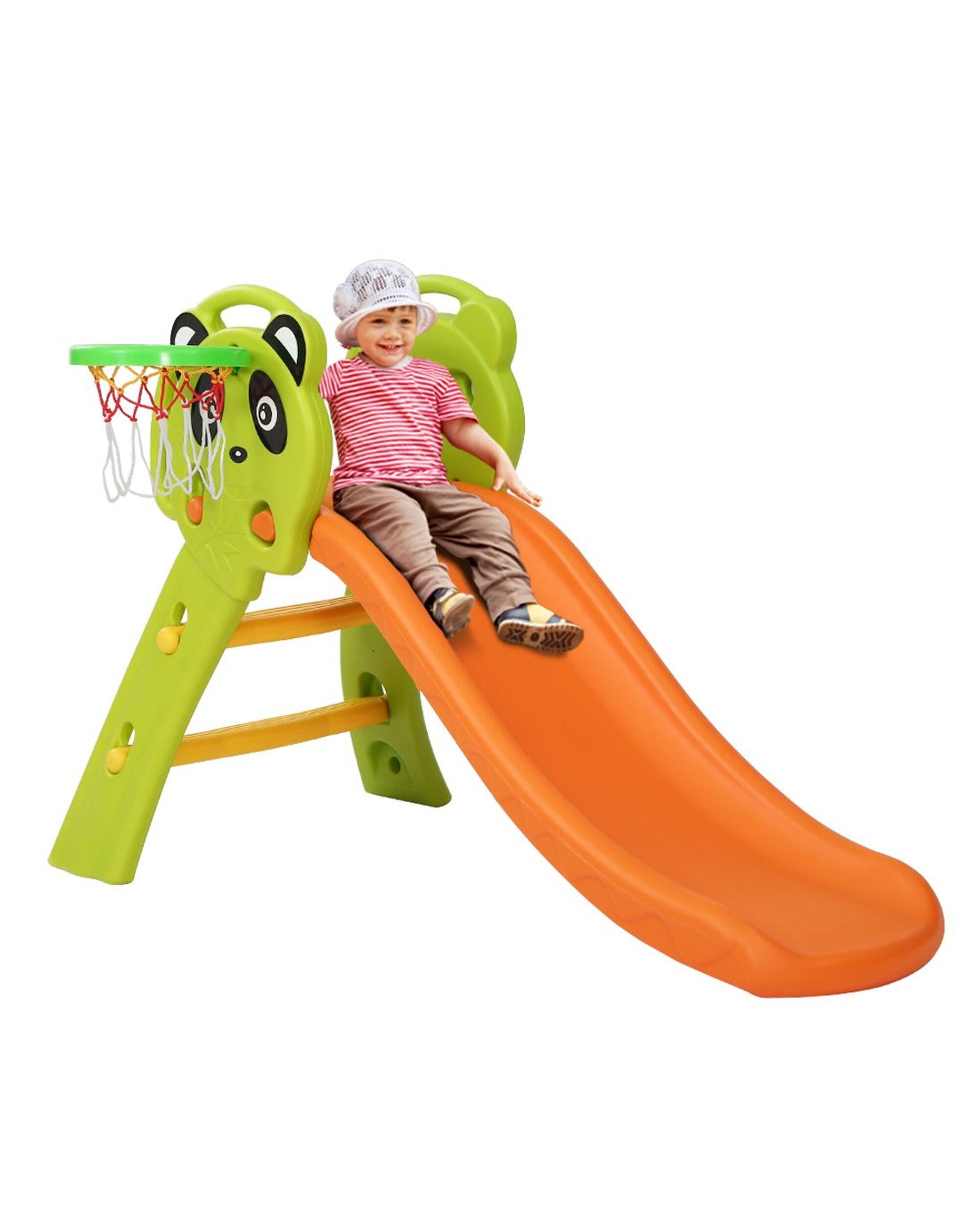 Keezi Kids Slide Set Basketball Hoop Indoor Outdoor Playground Toys 100cm