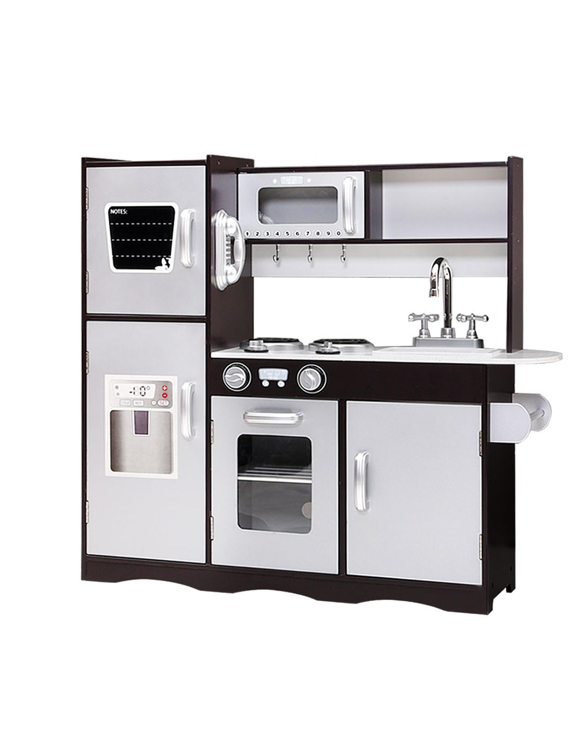 Keezi Kids Kitchen Play Set Wooden Pretend Toys Cooking Children Stove Fridge