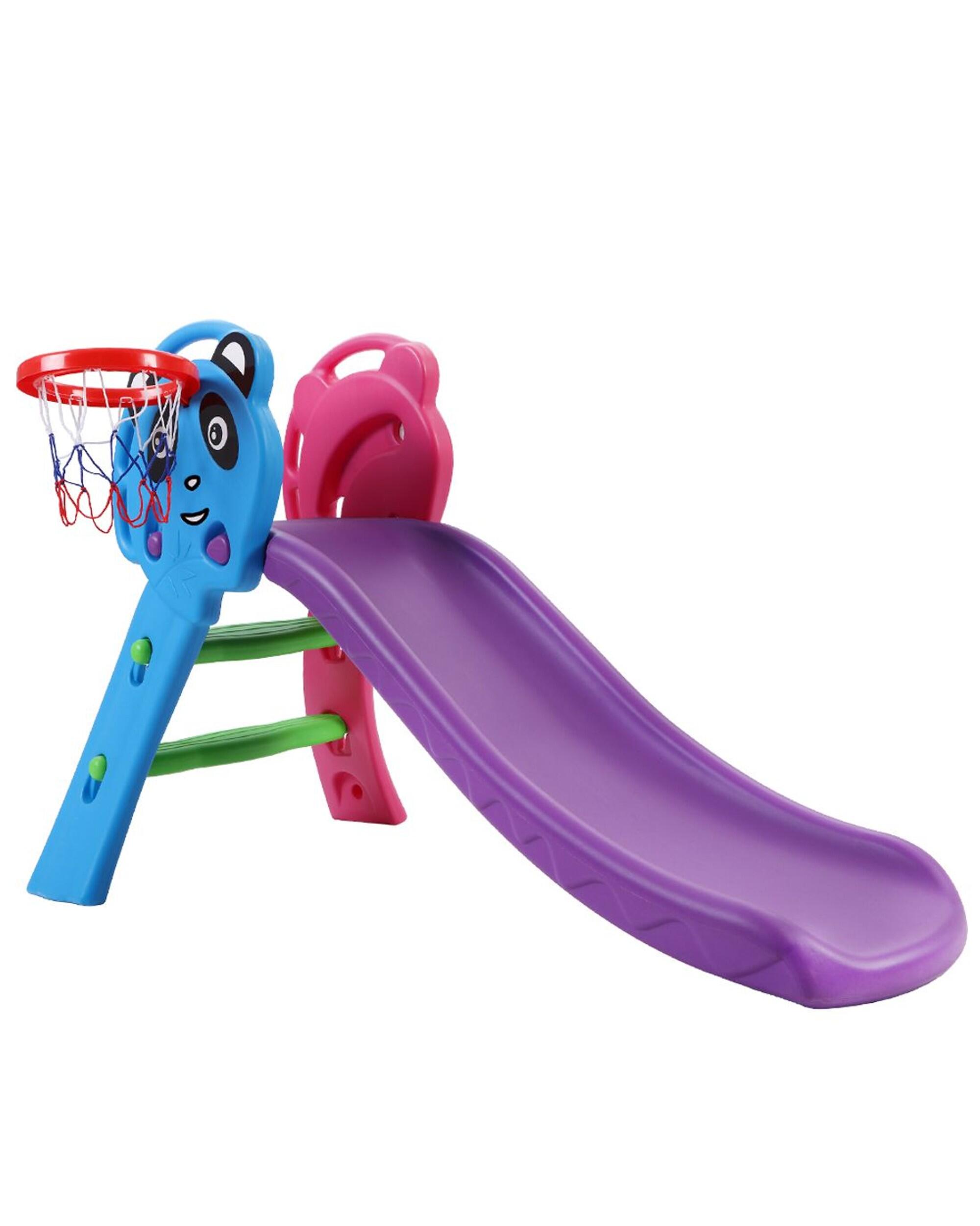 Keezi Kids Slide Set Basketball Hoop Indoor Outdoor Playground Toys 100cm