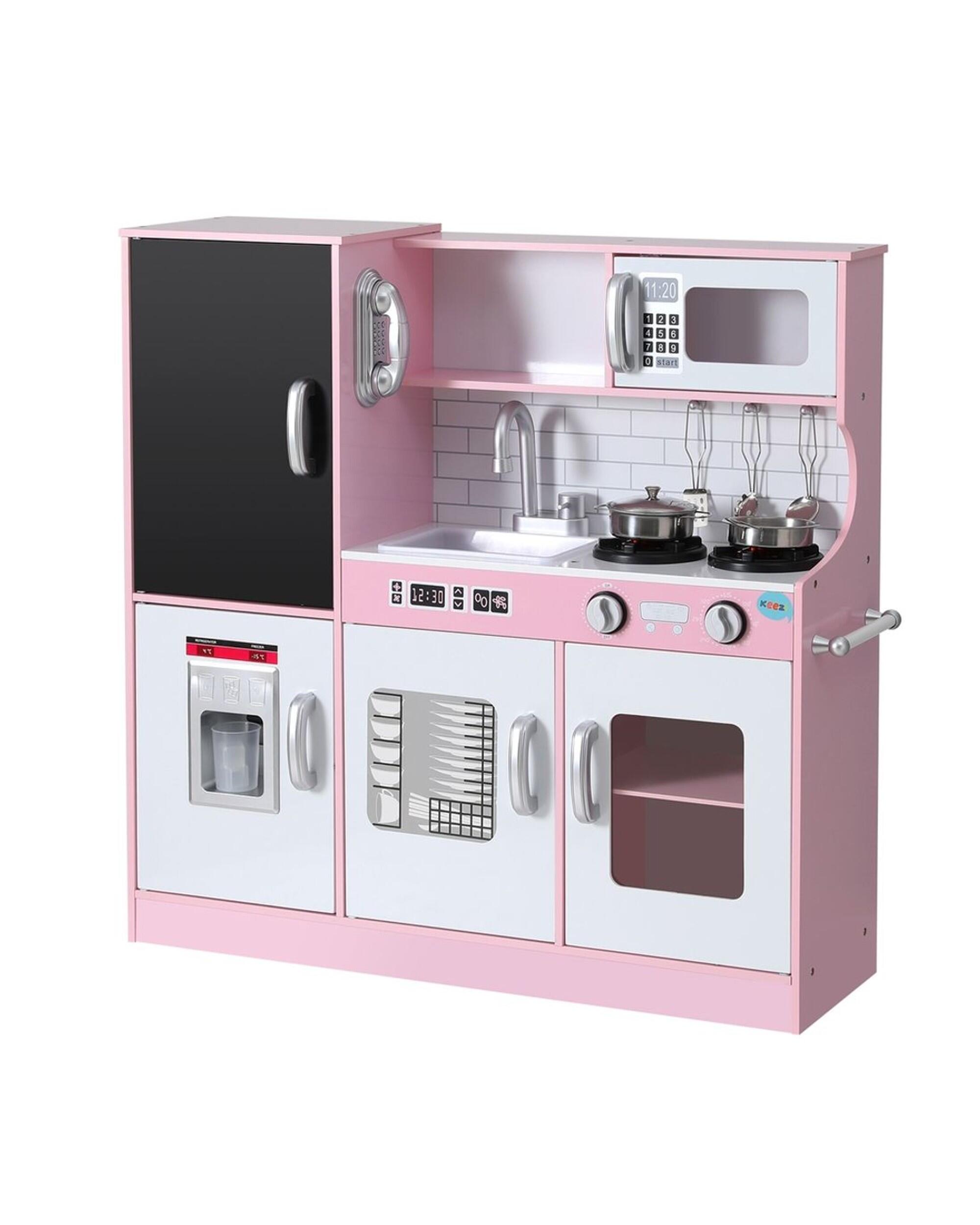 Keezi Kids Wooden Pretend Kitchen Play Set Blackboard 80CM