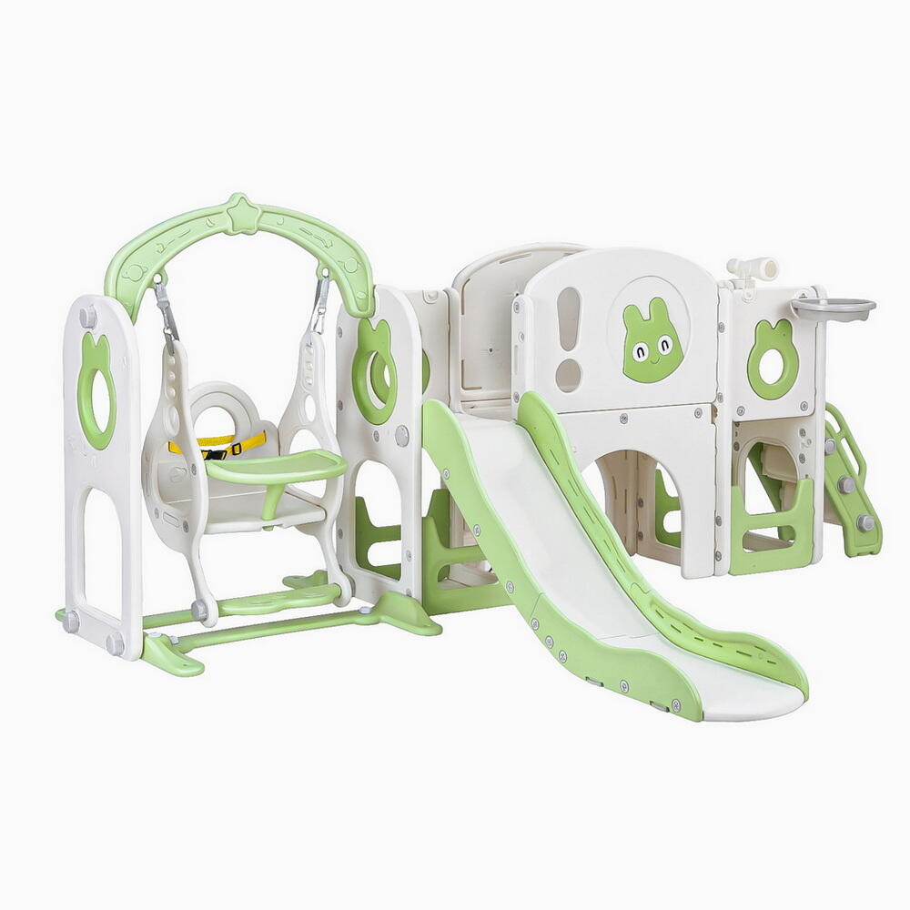 Keezi Kids Slide Swing Set Basketball Hoop Ring Football Outdoor Toys 140cm