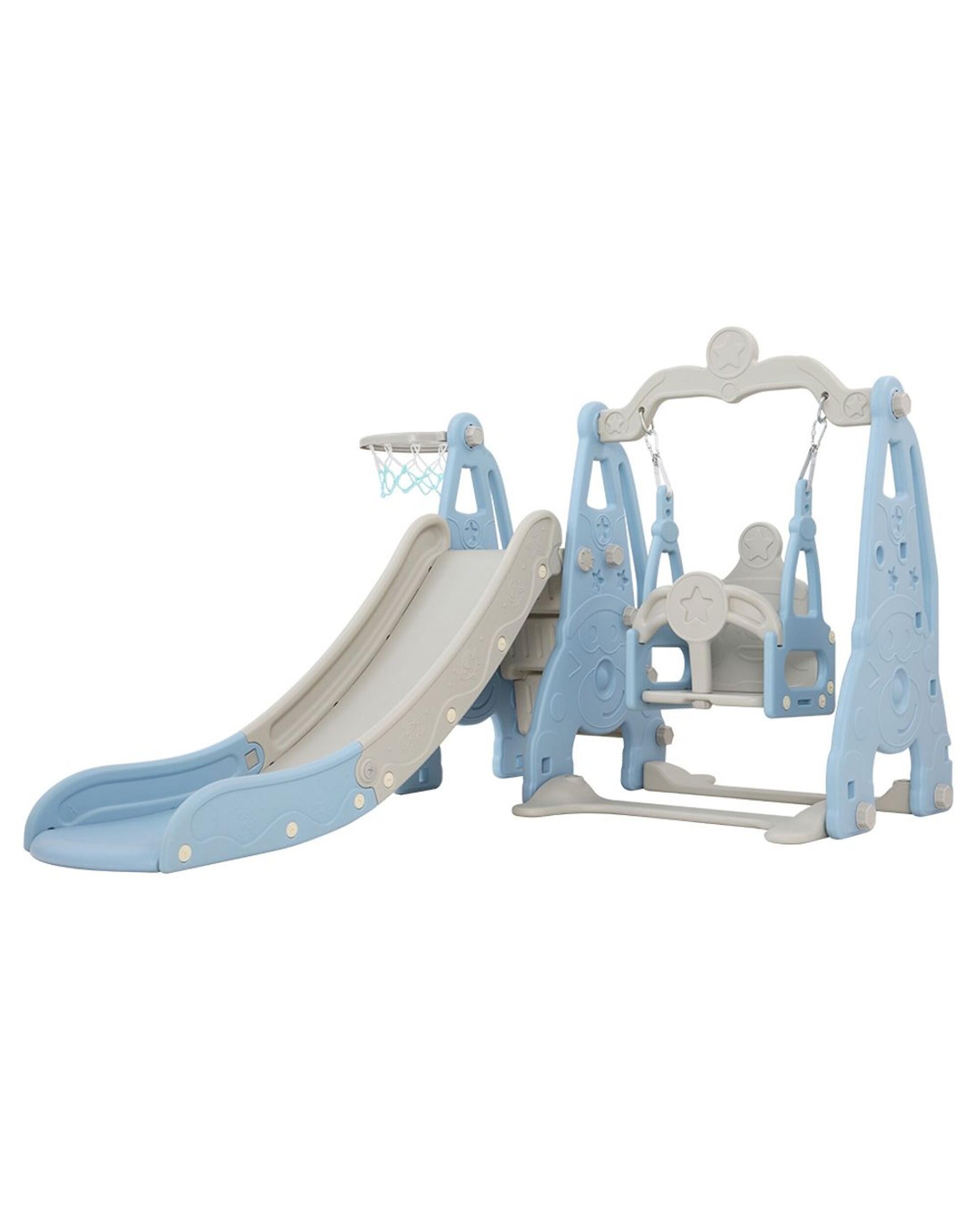 Keezi Kids Slide Swing Set Basketball Hoop Outdoor Playground Toys 170cm