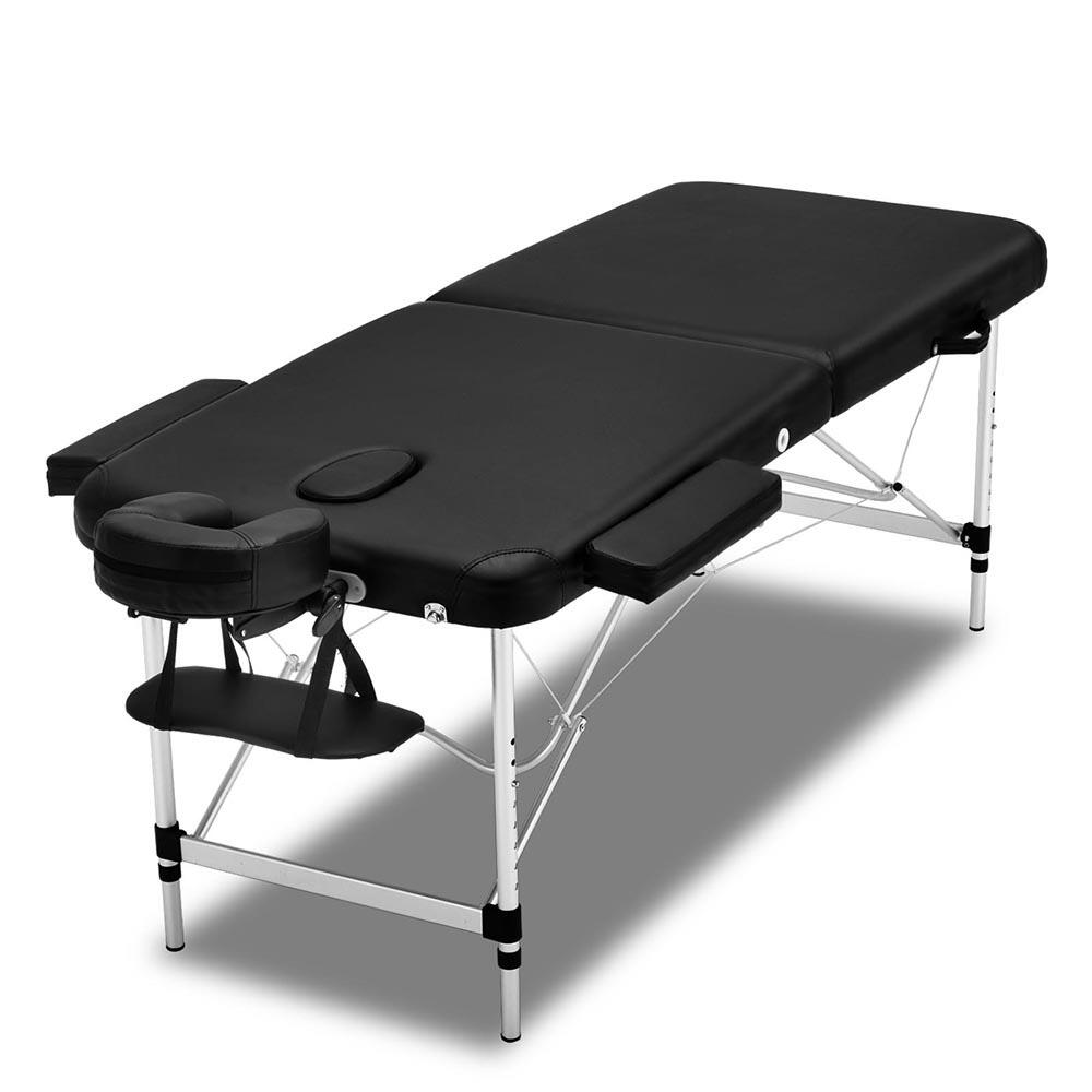 Zenses Massage Table 75cm Portable 2 Fold Aluminium Beauty Bed