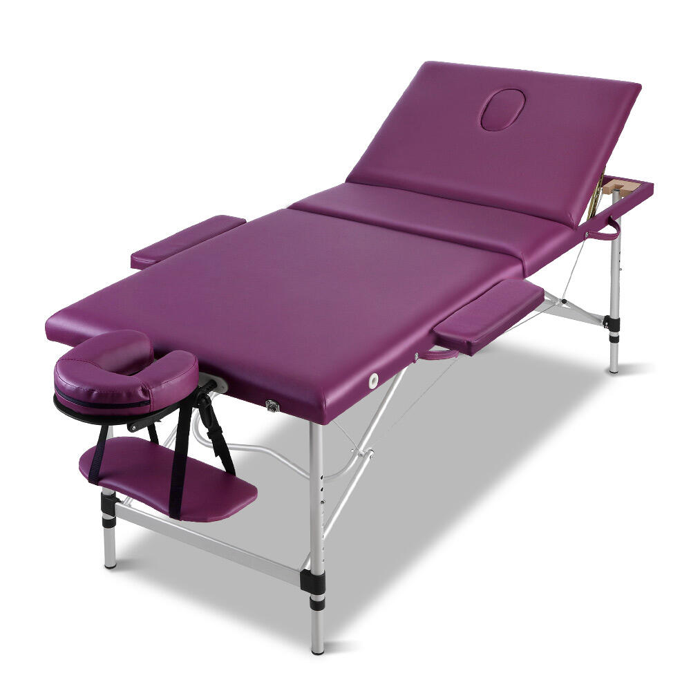 Zenses Massage Table 75cm Portable 3 Fold Aluminium Beauty Bed