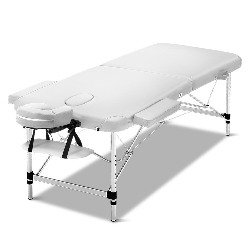 Zenses Massage Table 75cm Portable 2 Fold Aluminium Beauty Bed