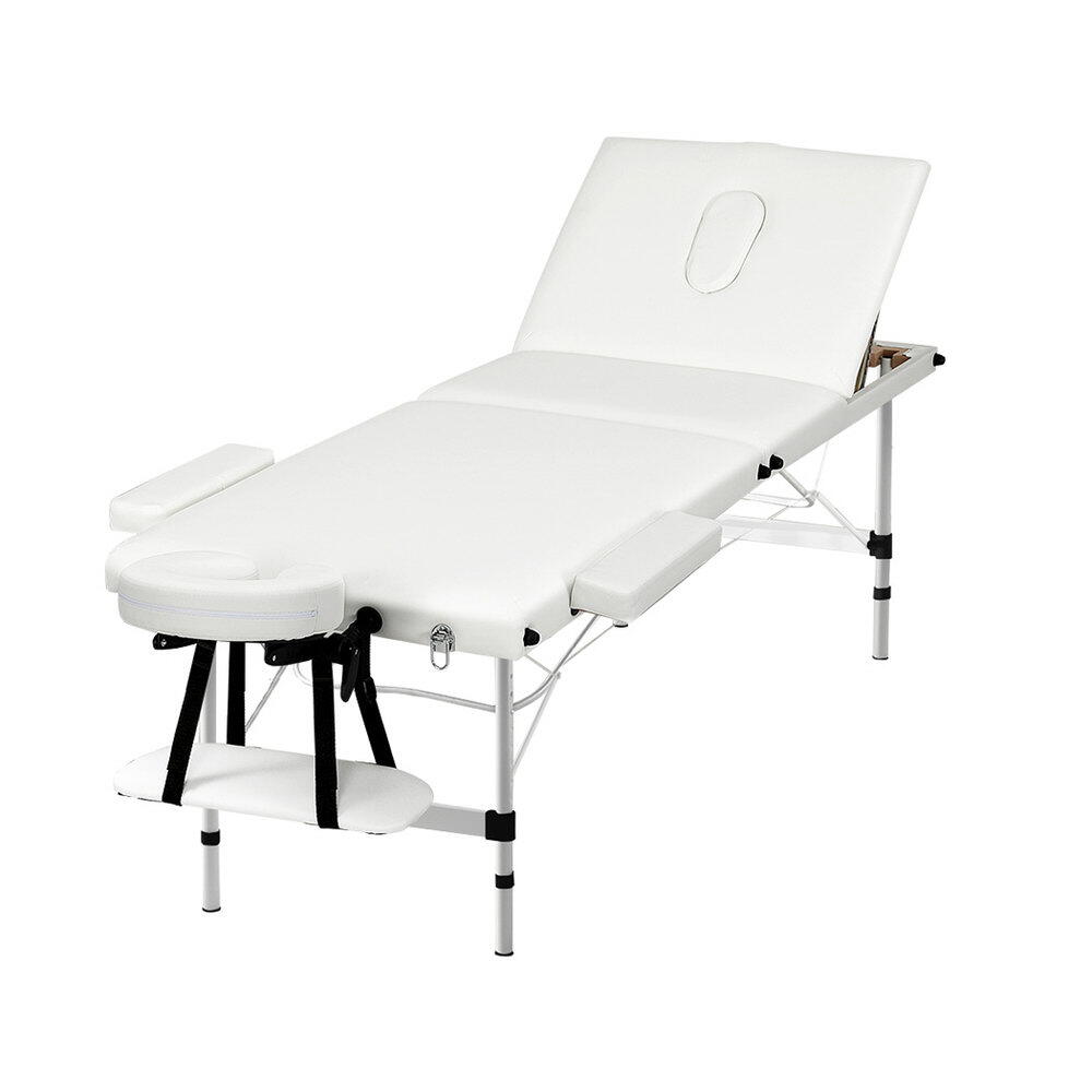 Zenses Massage Table 65cm Portable 3 Fold Aluminium Beauty Bed