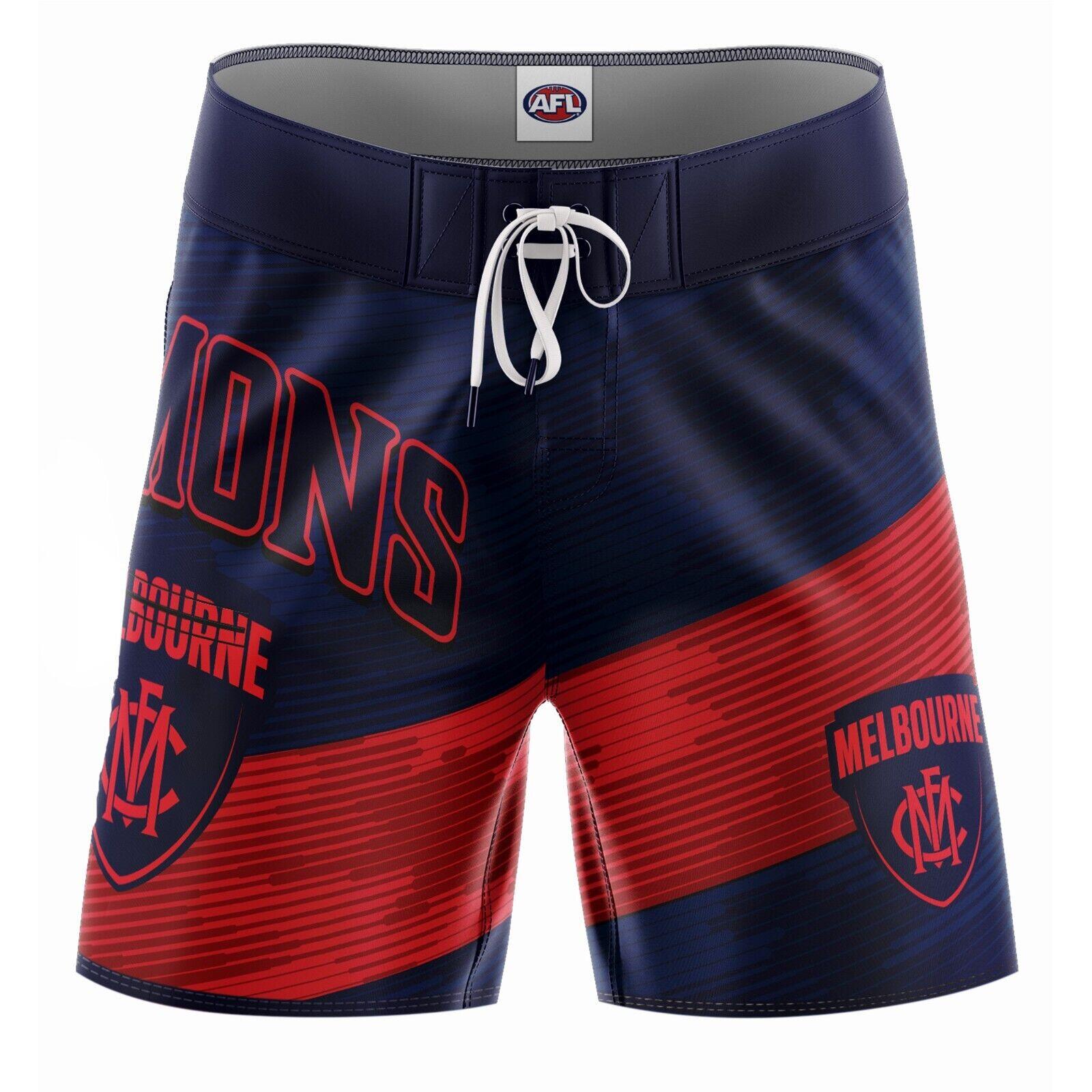 AFL Barrel Board Shorts - Melbourne Demons - Swim - Adult