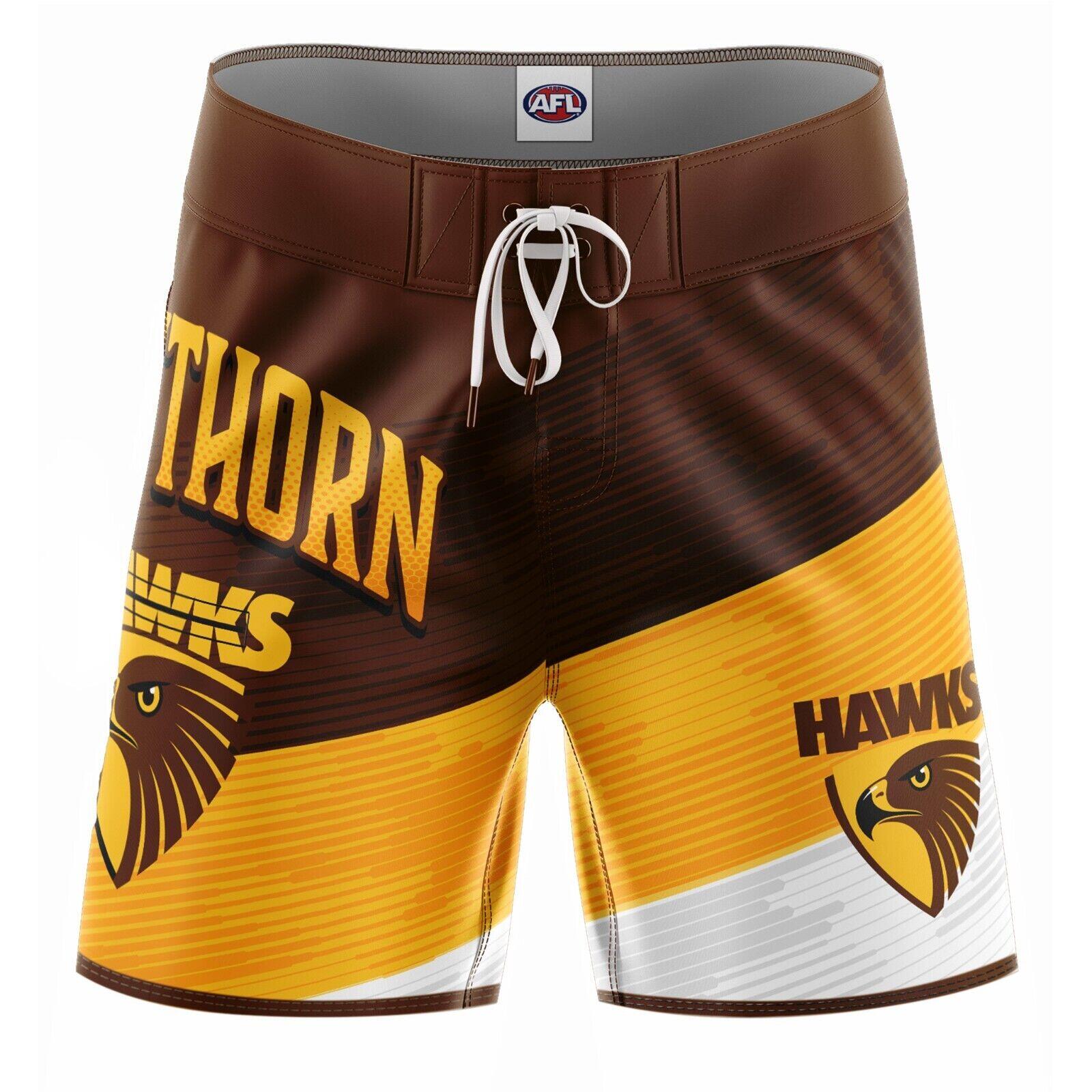 AFL Barrel Board Shorts - Hawthorn Hawks - Swim - Adult