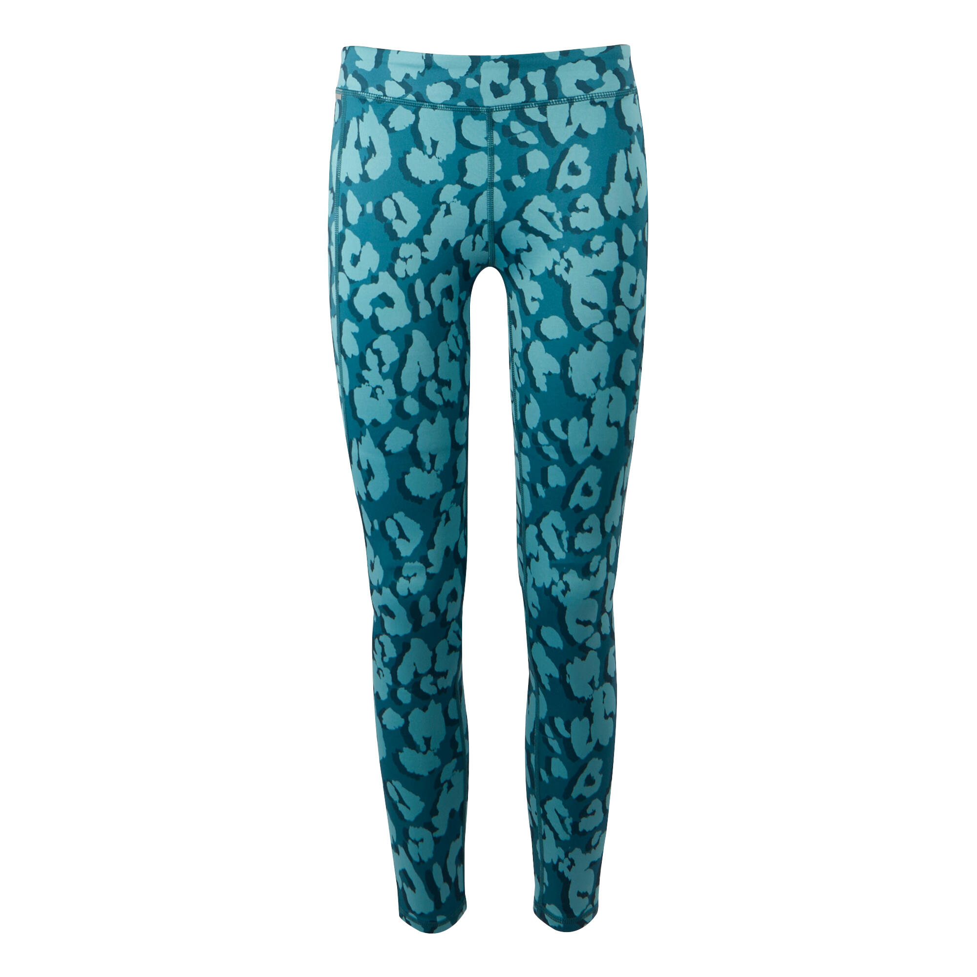 DARE 2B Girls Barlia Leopard Print Winter Leggings (Storm Blue/Nordic Blue)