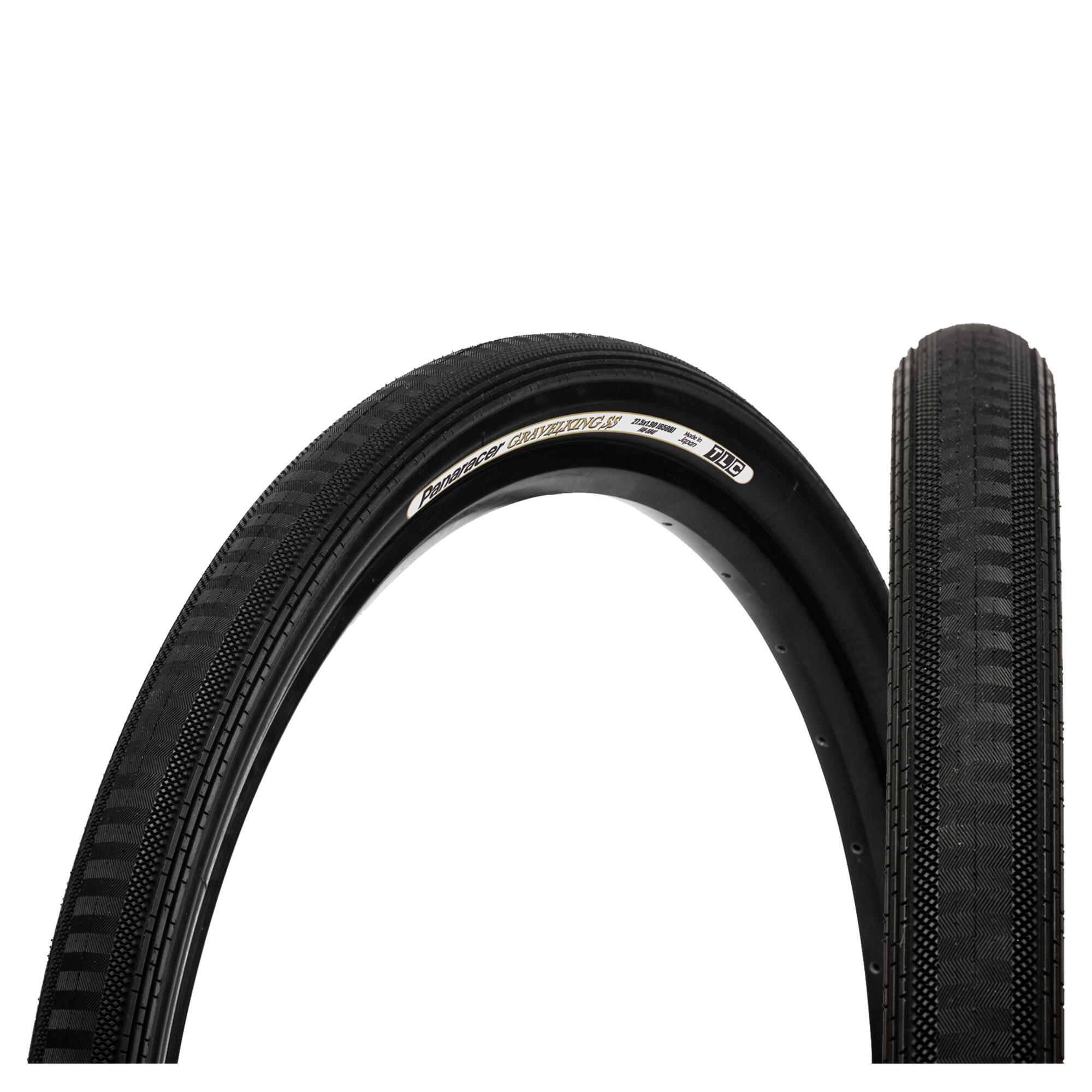 PANARACER Panaracer GravelKing Semi Slick TLC Folding Tyre Black/Black 27.5 x 1.90