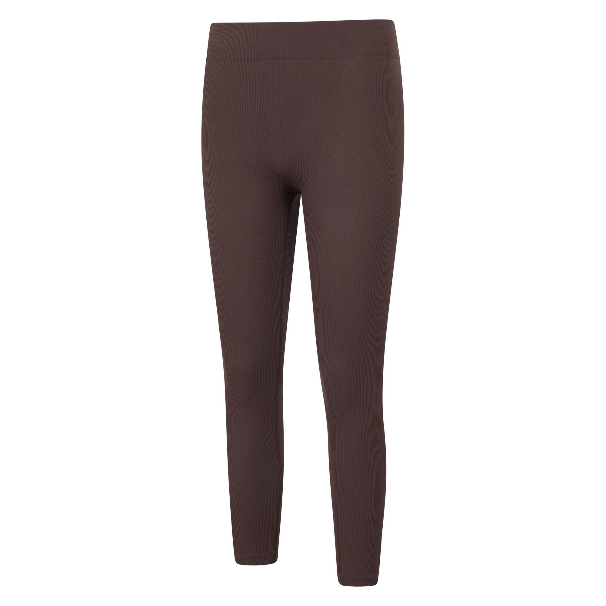 Leggins Termici A Costine Senza Cuciture Donna Mountain Warehouse Carmel Marrone 3/4