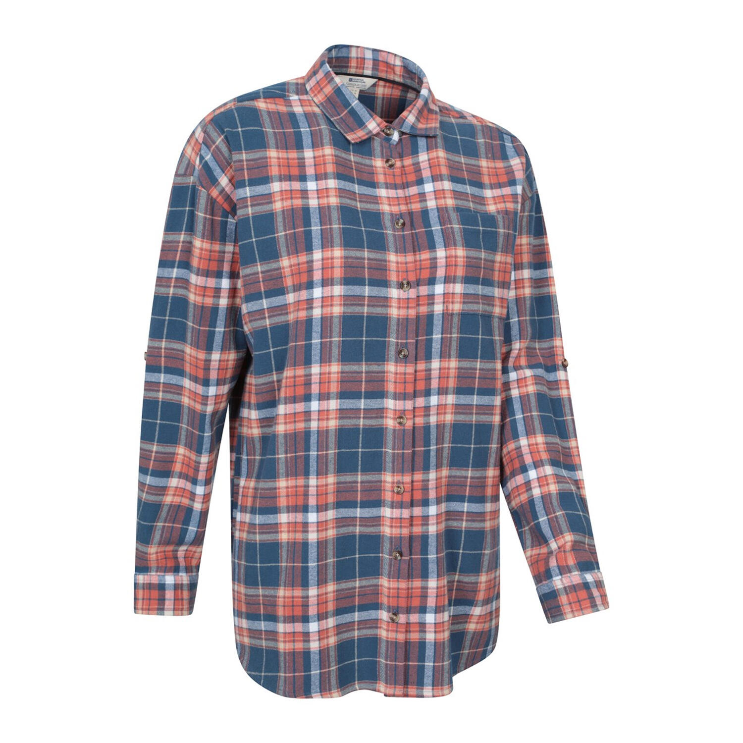 "Elm" Hemd für , Flanell, leger, Langärmlig Damen Marine 3/4