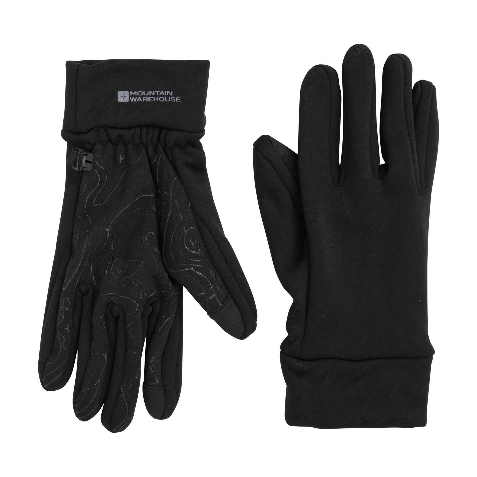 Unisex Adult Grippi Fleece Lined Active Cycling Gloves (Black) 3/3