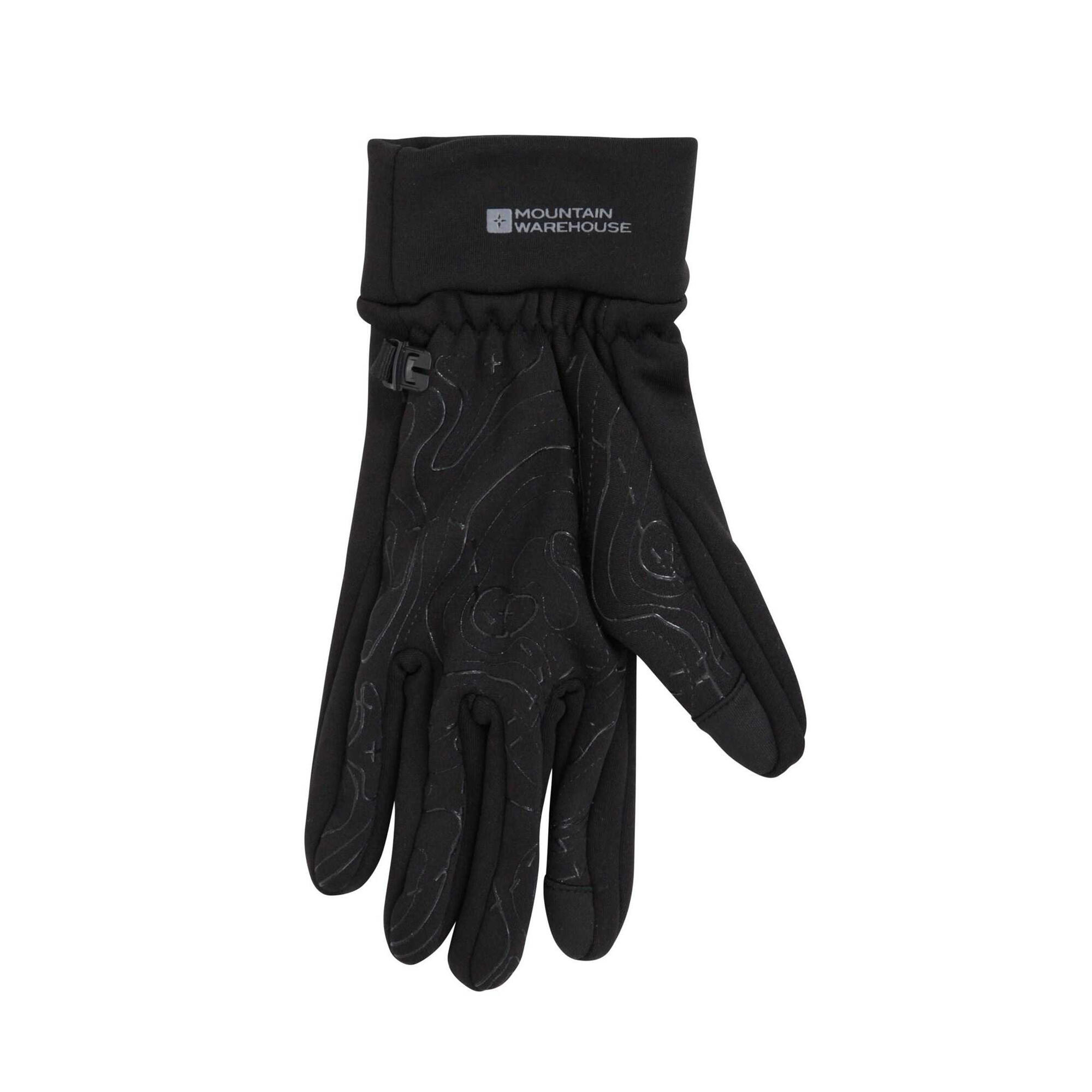Unisex Adult Grippi Fleece Lined Active Cycling Gloves (Black) 2/3
