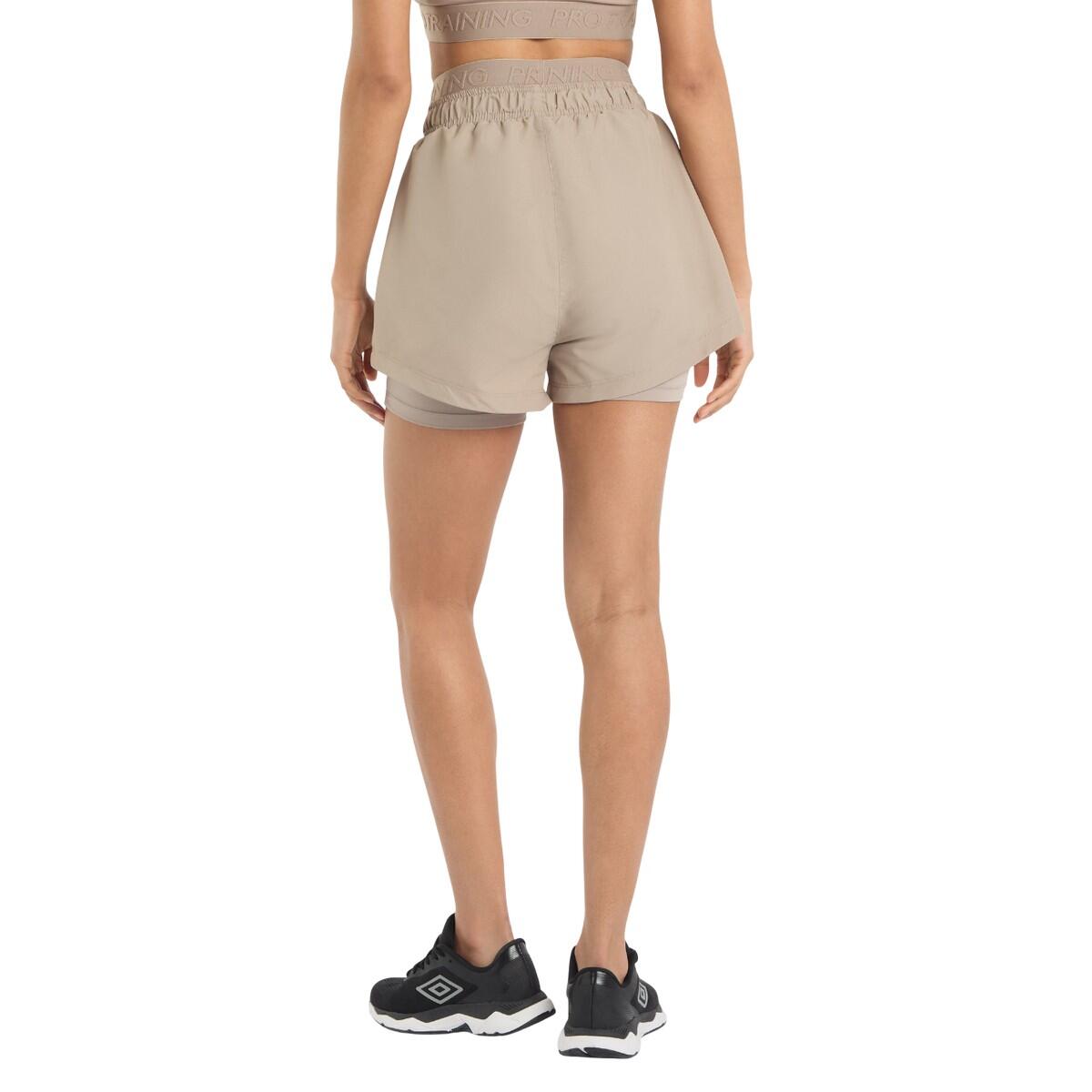 Womens/Ladies Pro Training Shorts (Moon Rock) 2/4