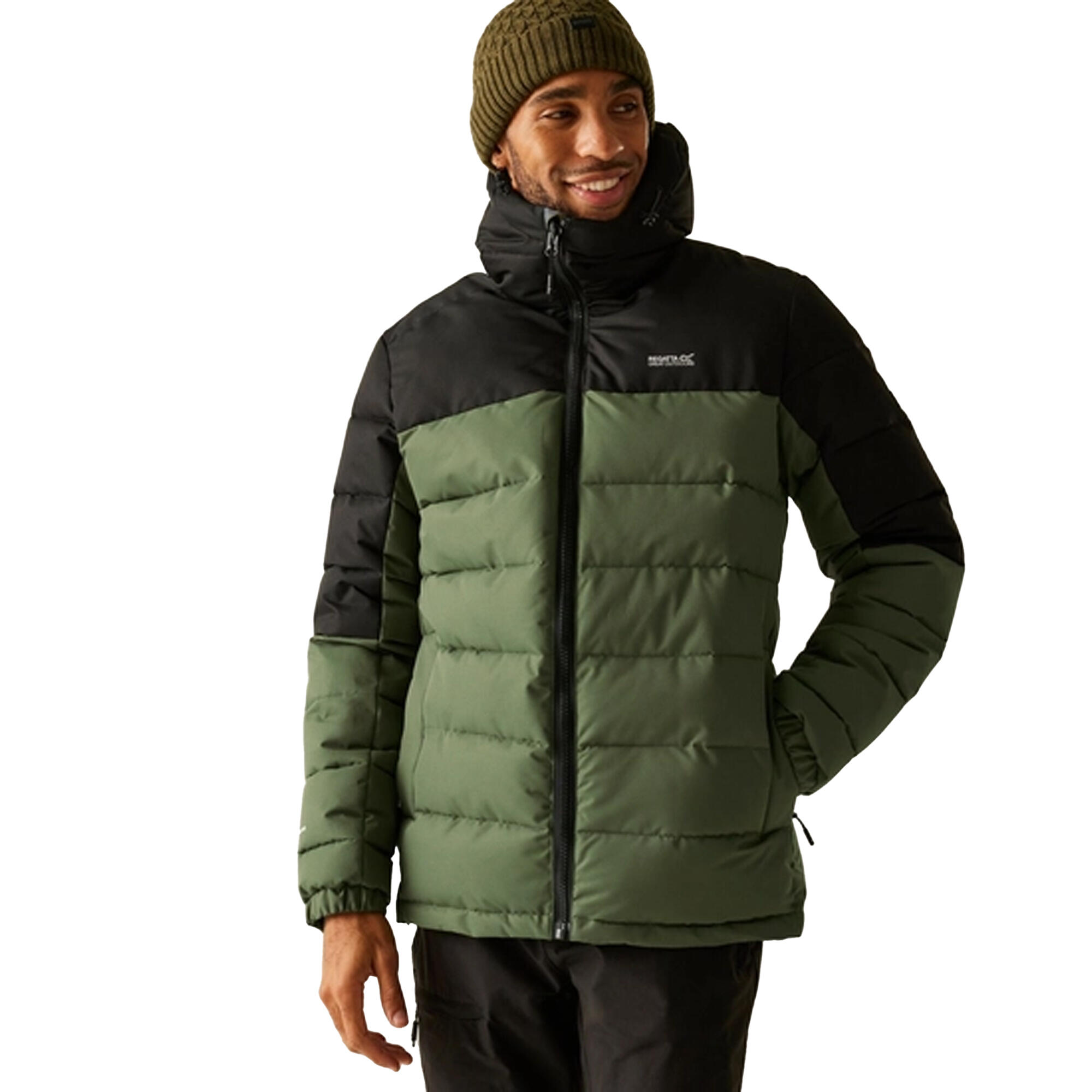 Veste Matelassée ALDTHORN Homme (Vert Kaki Foncé / Noir) 4/5