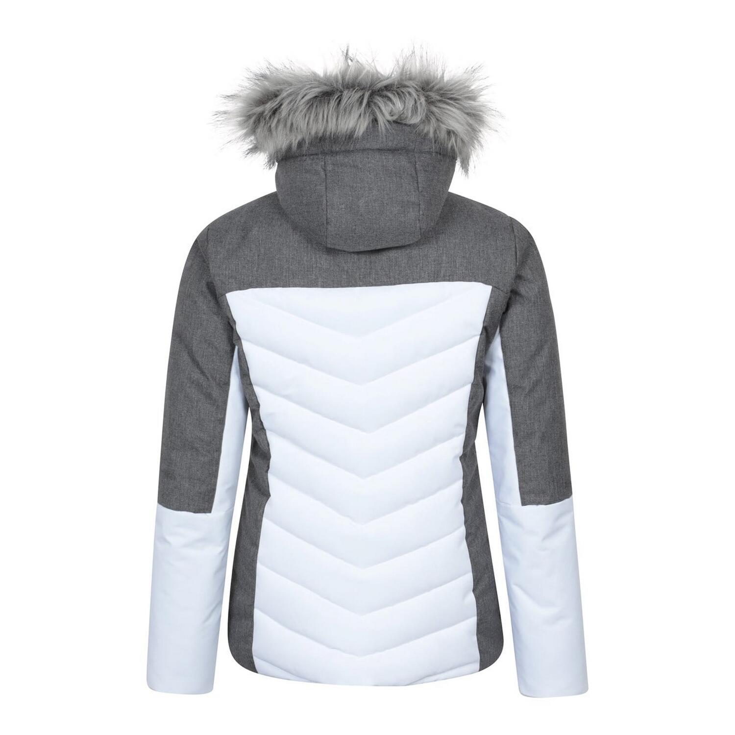 Skijacke und HosenSet für , Wattiert Damen Weiß 3/4