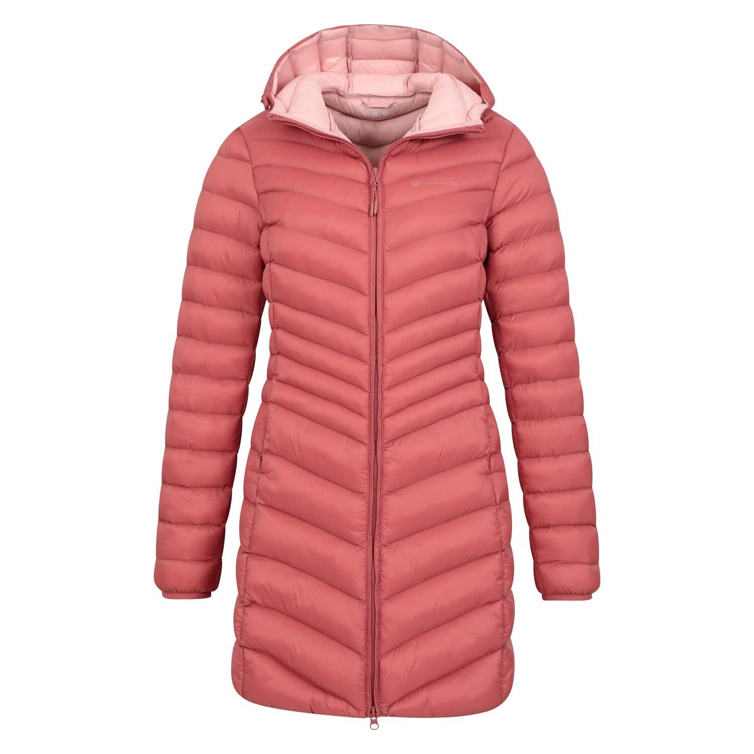 Womens/Ladies Florence Long Padded Jacket (Rust) 4/4