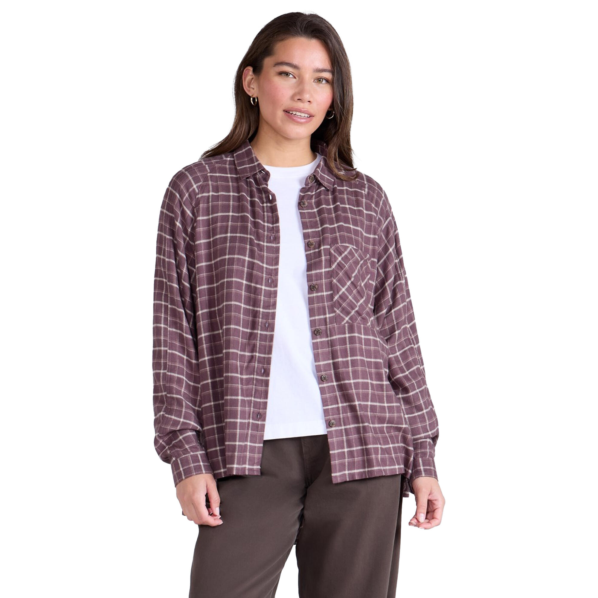 "Lottie" Hemd für , Supersoft, leger Damen Rot 1/4