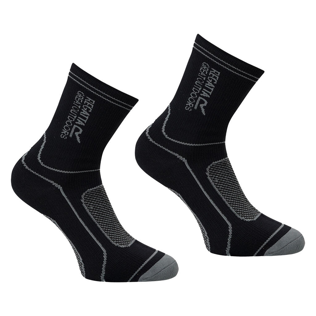Unisex Adult Waterproof Crew Socks (Black/Granite)