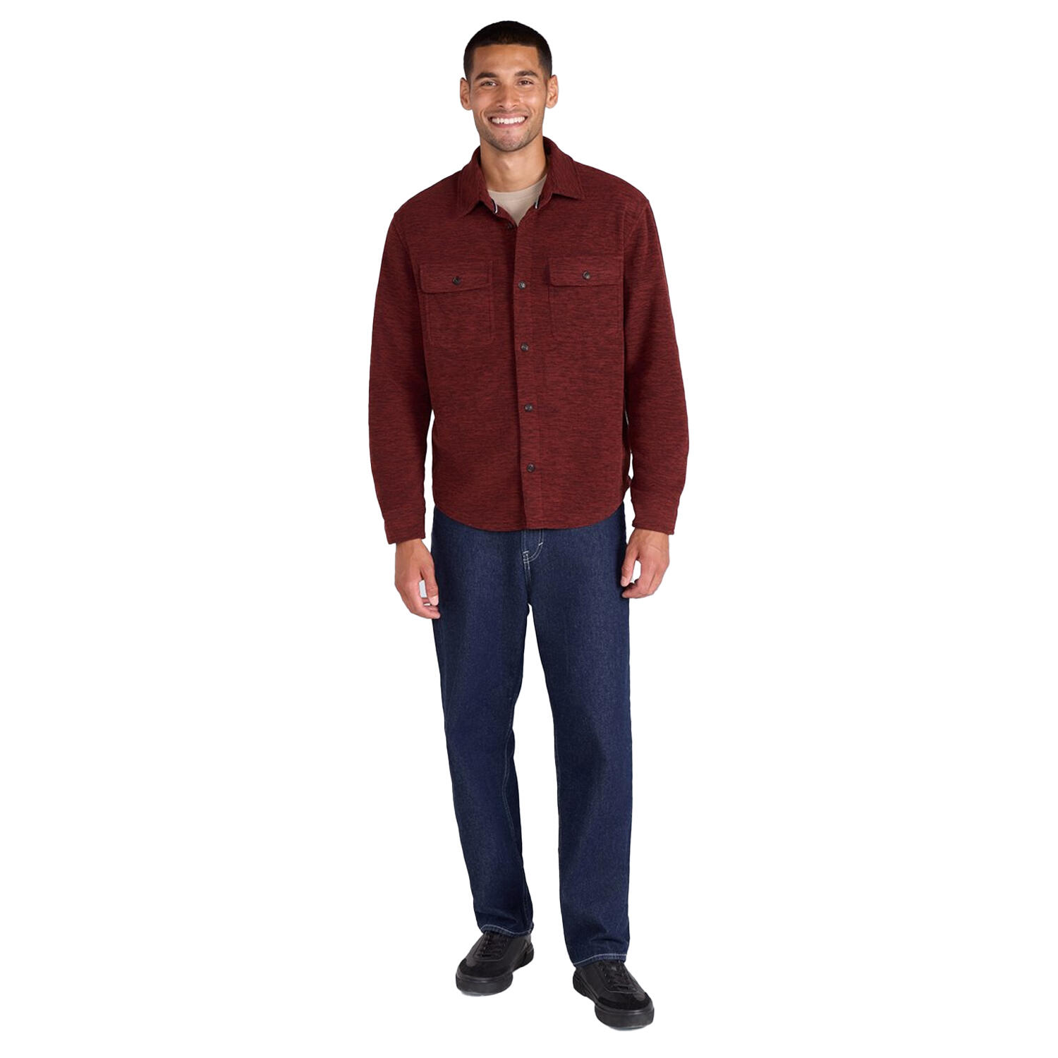 Camicia Pile Uomo Animal George Rosso 4/4