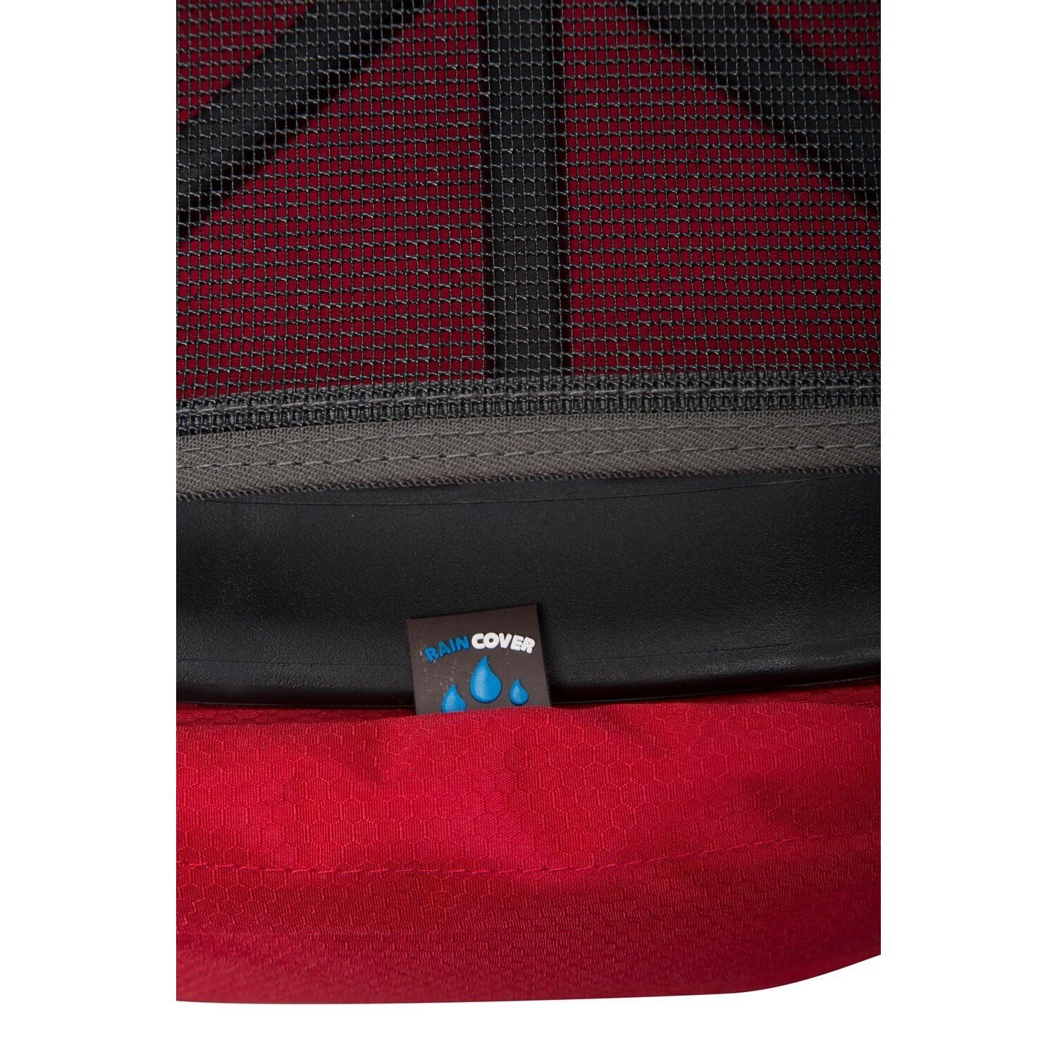 Rucksack "Venture" Damen und Herren Rot/Grau 3/4
