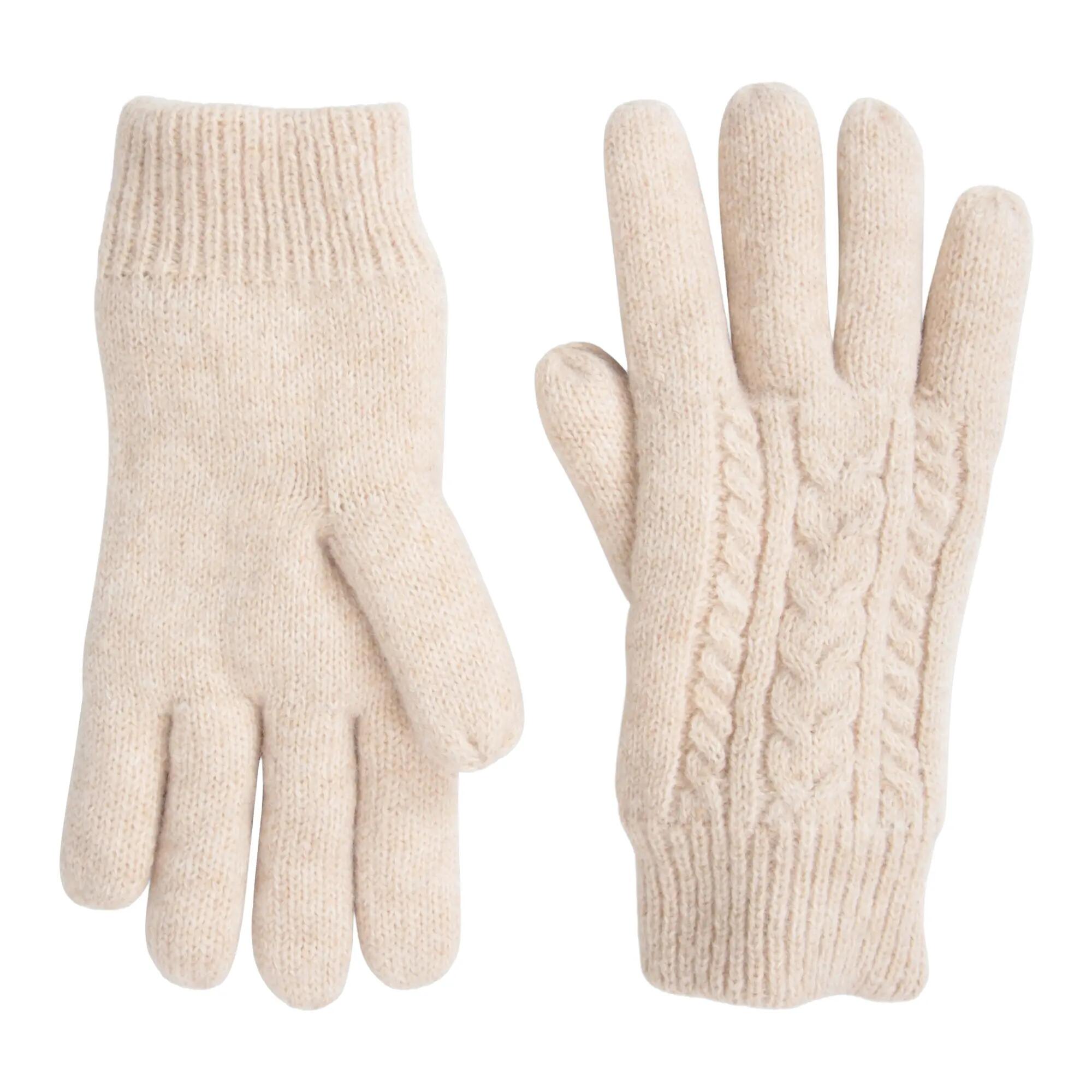 Donna Foderata Borg Guanto Animal Becky Beige 3/4