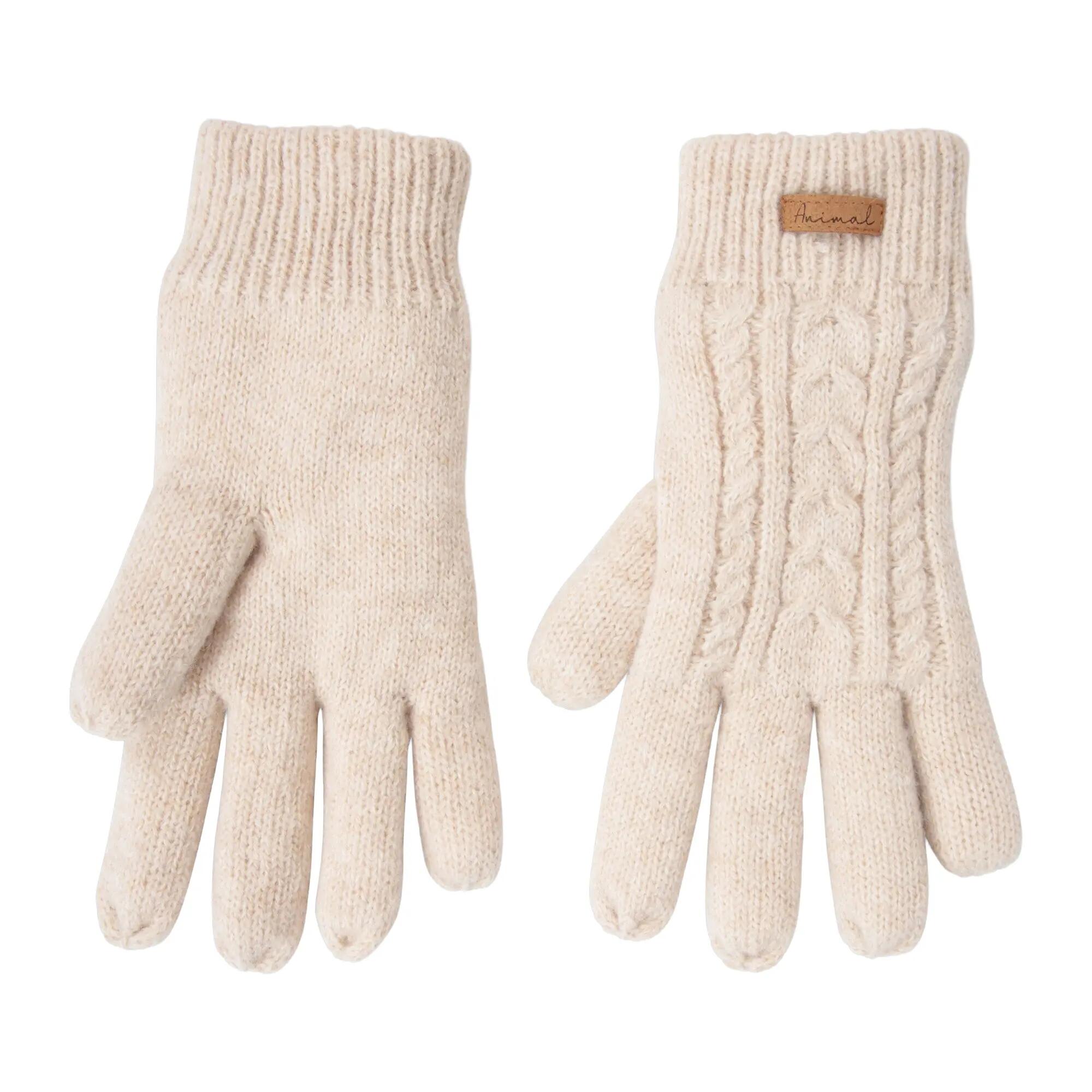 Donna Foderata Borg Guanto Animal Becky Beige 4/4