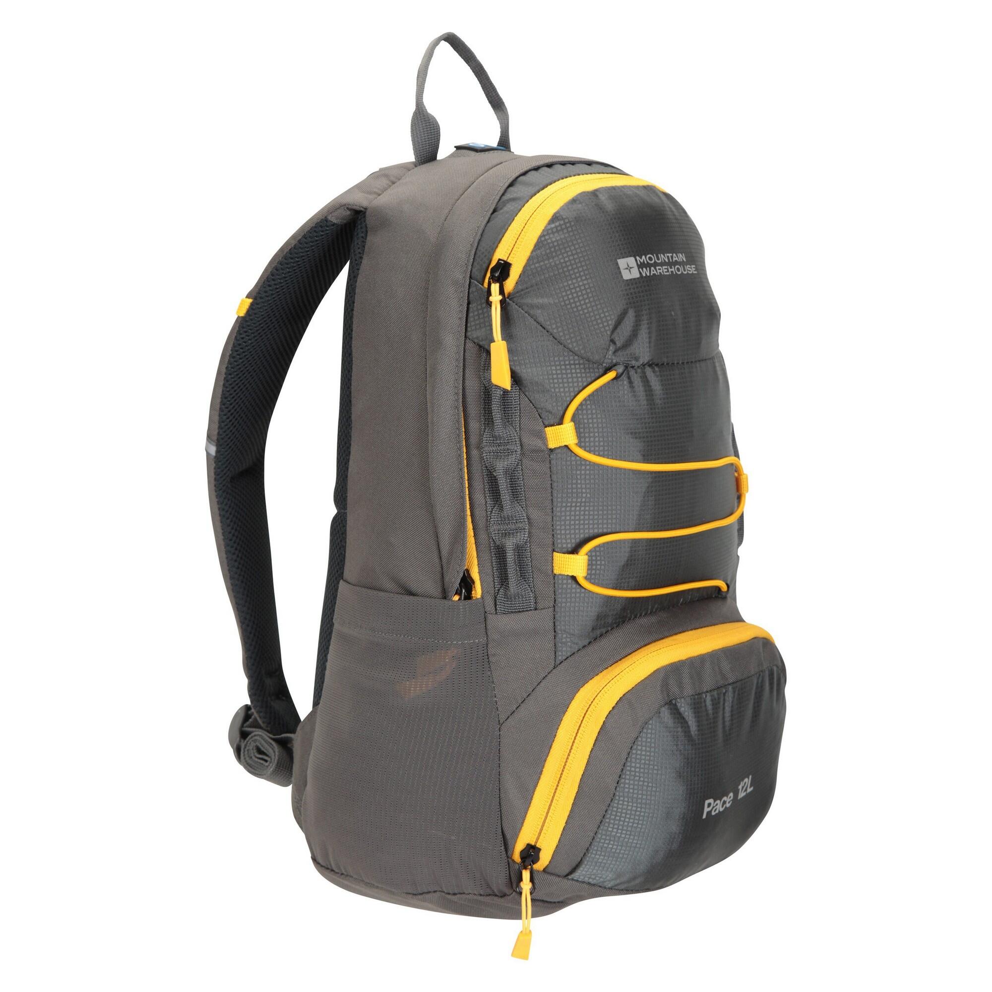 12L Zaino Mountain Warehouse Pace Grigio Giallo 3/4