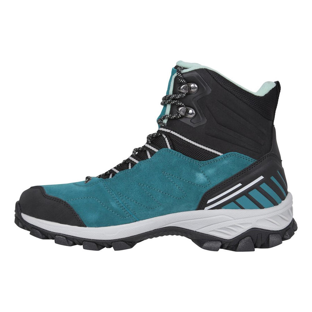 Wanderstiefel für , Leder, Wasserfest Damen Dunkles Aquamarin 3/4