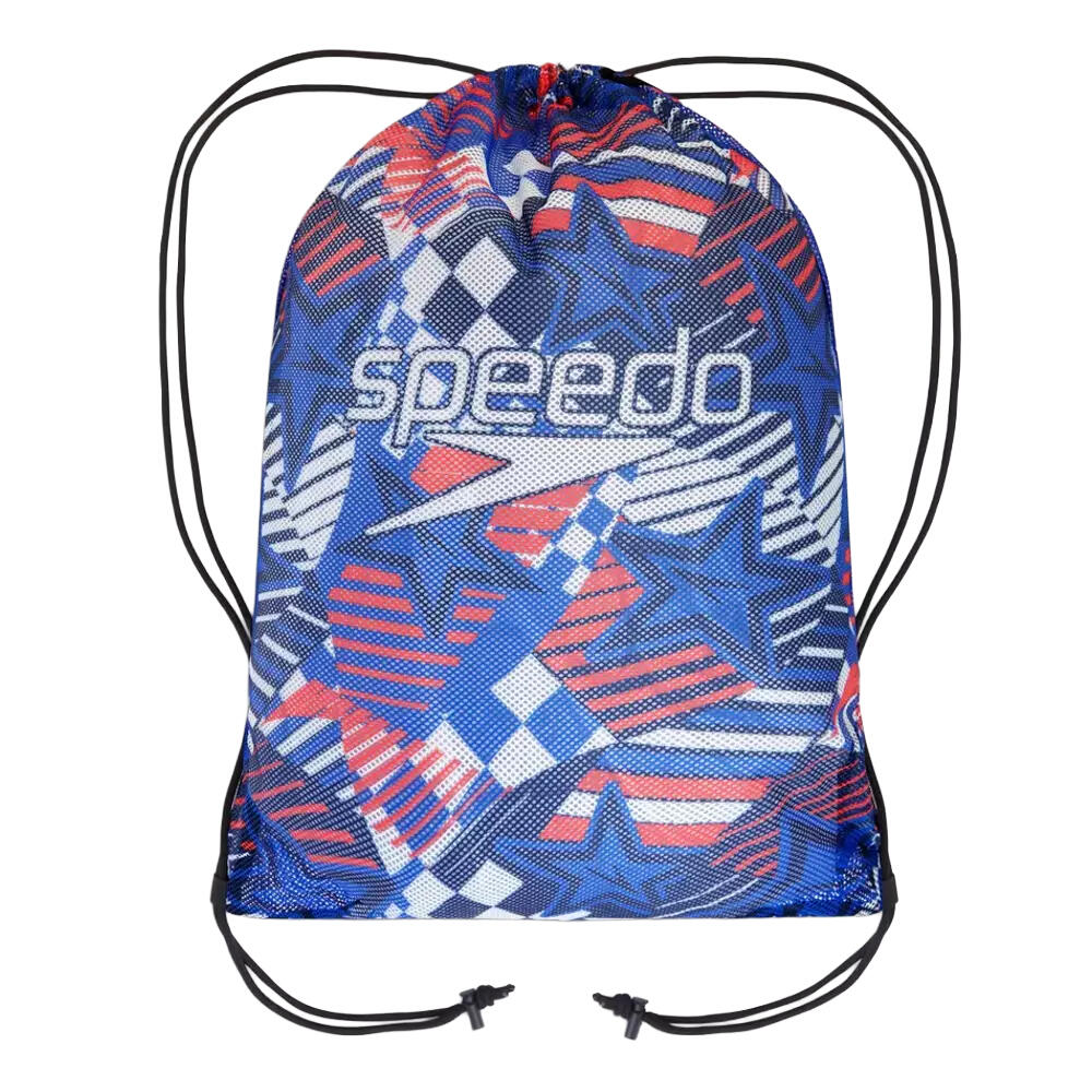 Stars Mesh Drawstring Bag (Red/White/Blue)