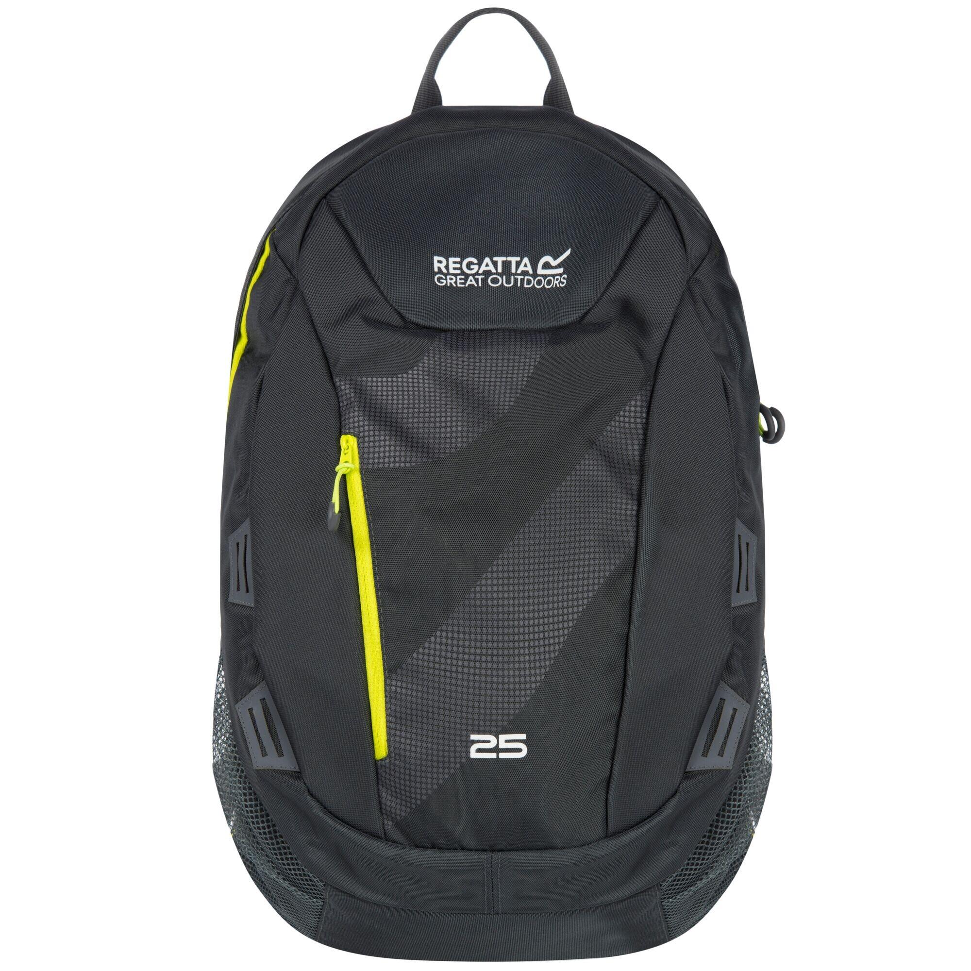 REGATTA Great Outdoors Altorock II 25 Litre Rucksack (Ebony/Neon Spring)