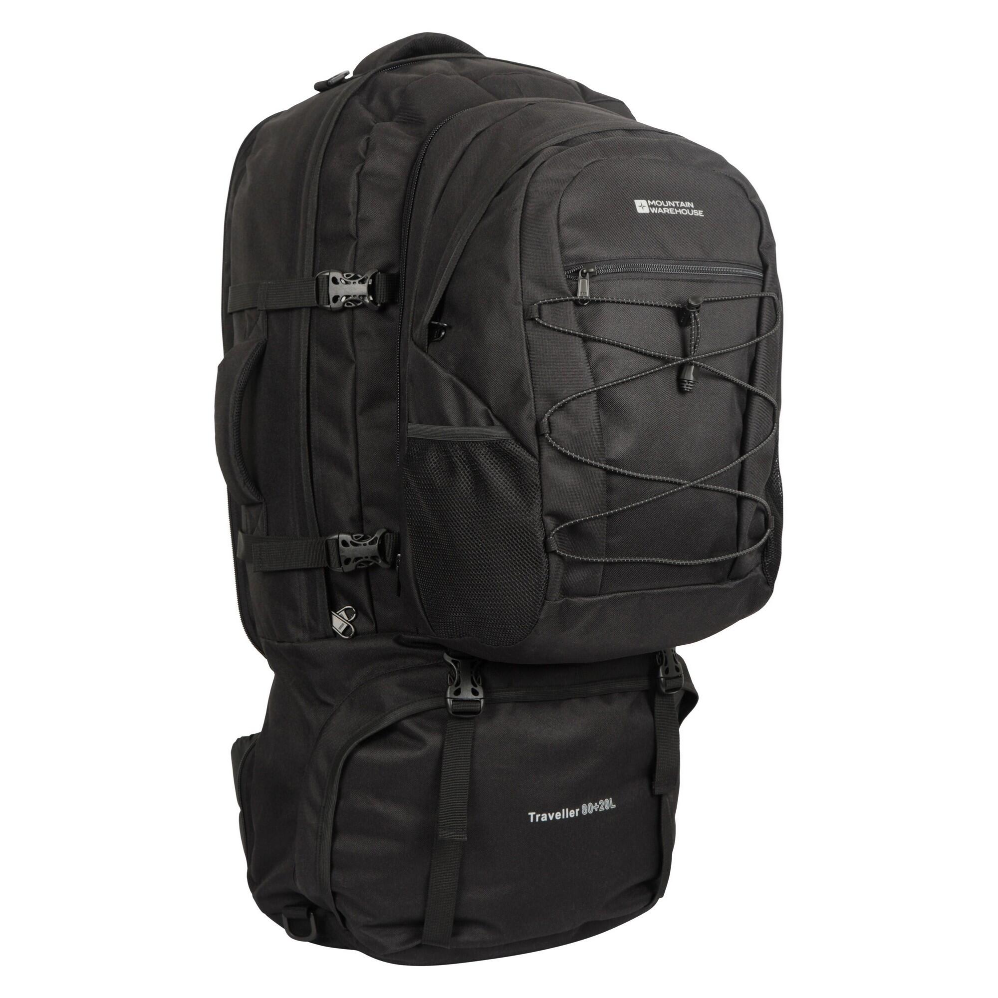 Rucksack "Traveller", 100L Damen und Herren Schwarz 3/4