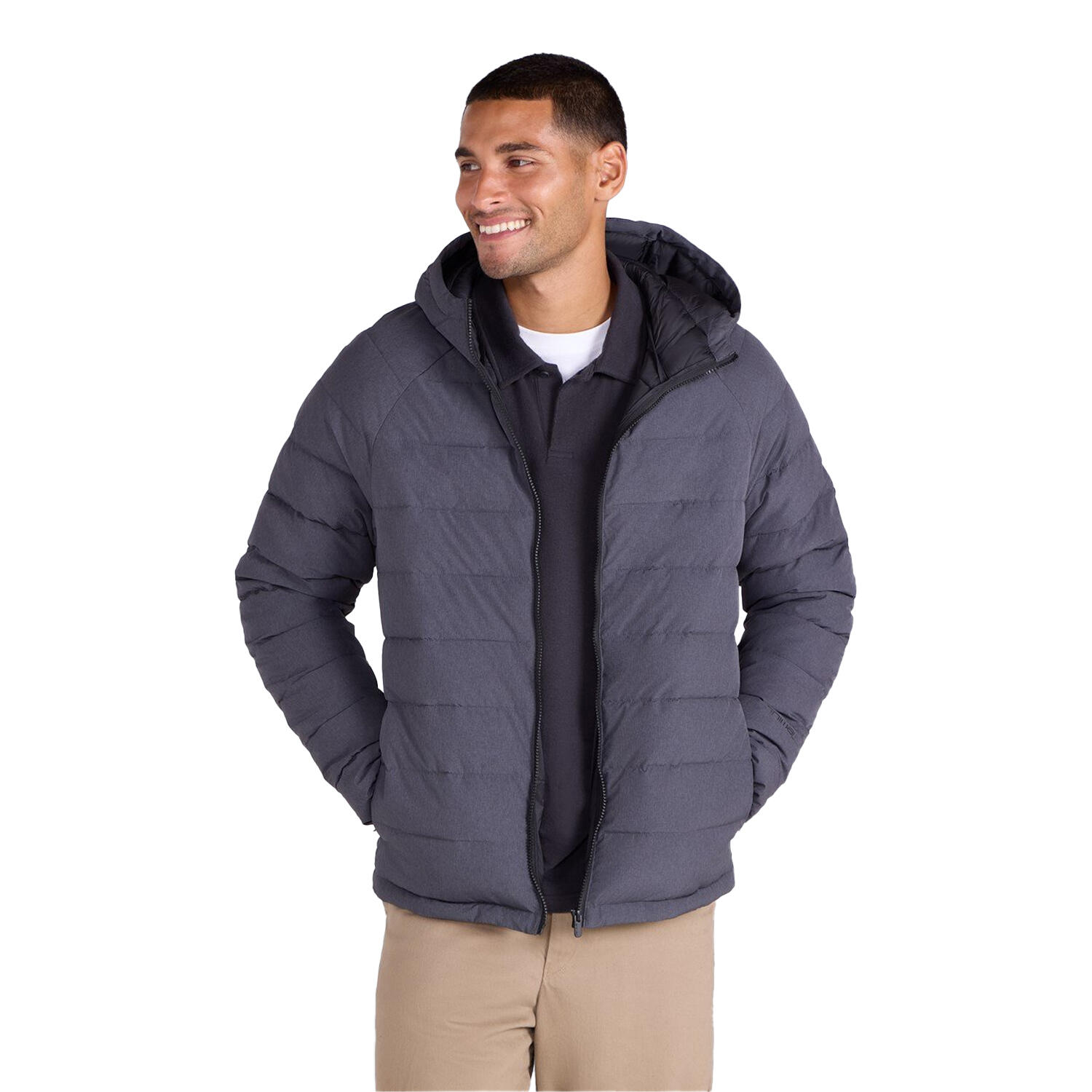"Light Cloud Cosi" Jacke für , Wattiert, meliert Herren Holzkohle 3/4