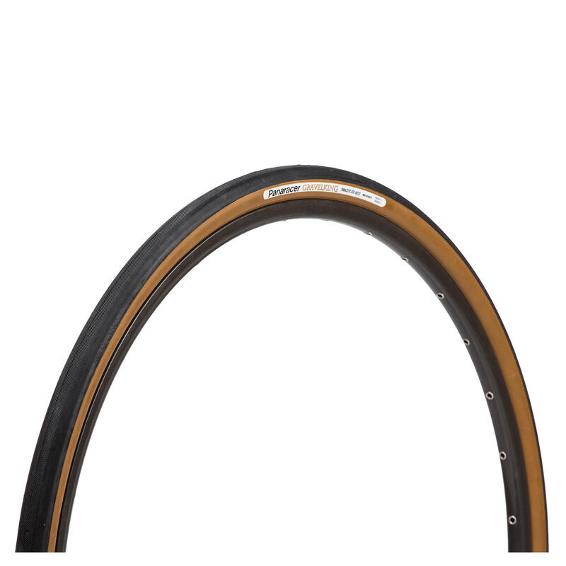 Gravelking Slick pneu pliable pour vélo de route 28 pouces - noir/marron