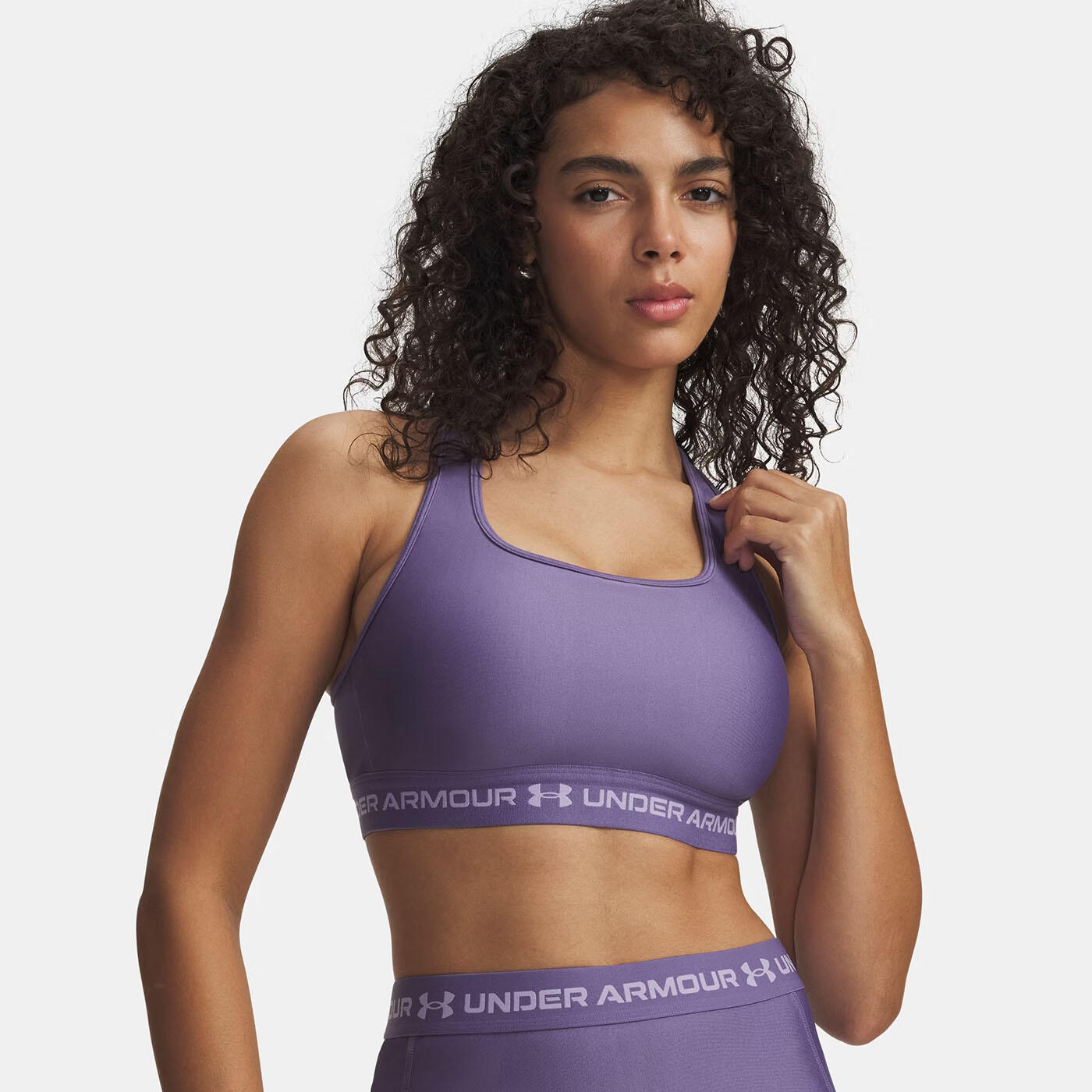 Under Armour® Heatgear® Crossback Sportbeha Met Medium Support Violet 3/7