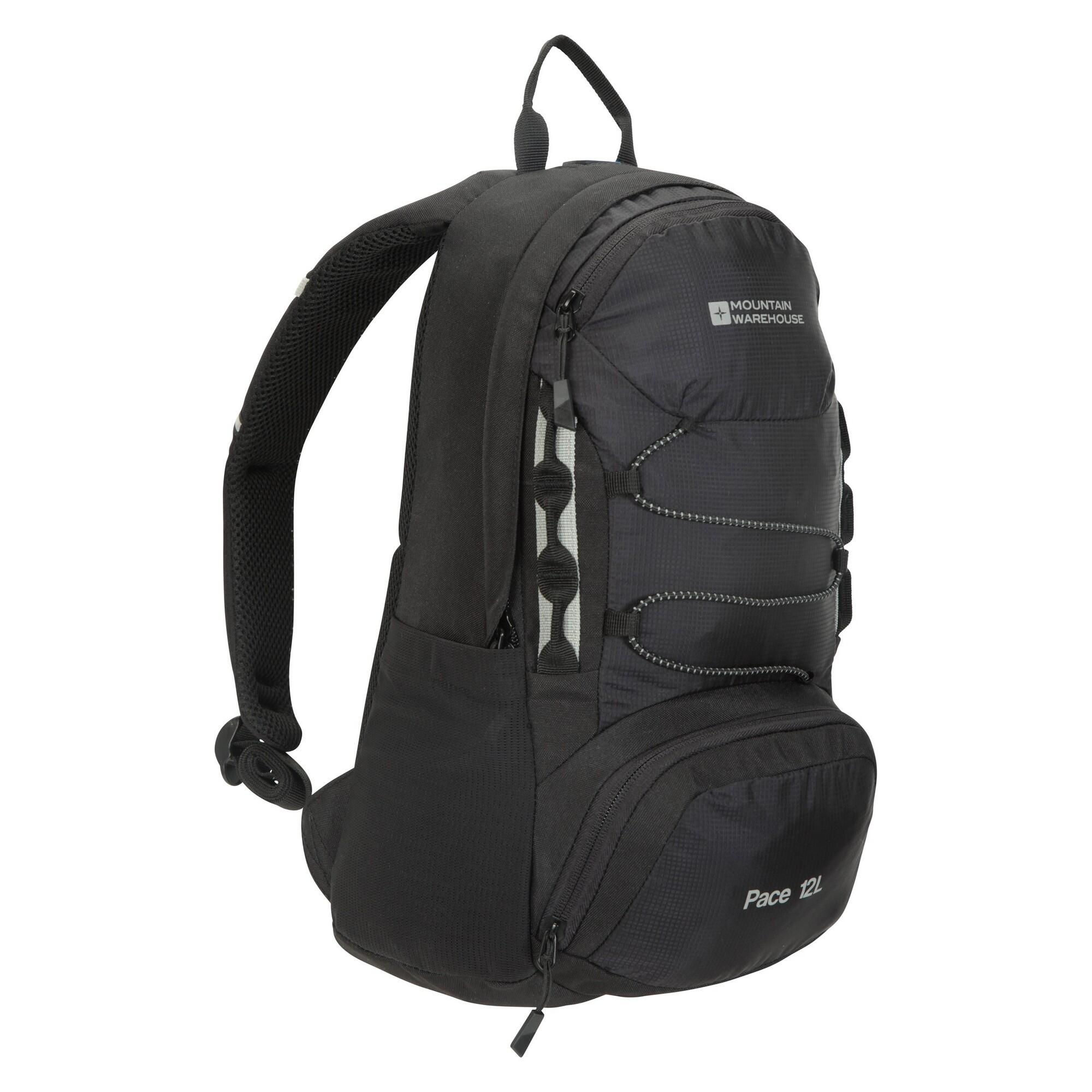 Rucksack "Pace", 12l Damen und Herren Schwarz 3/4