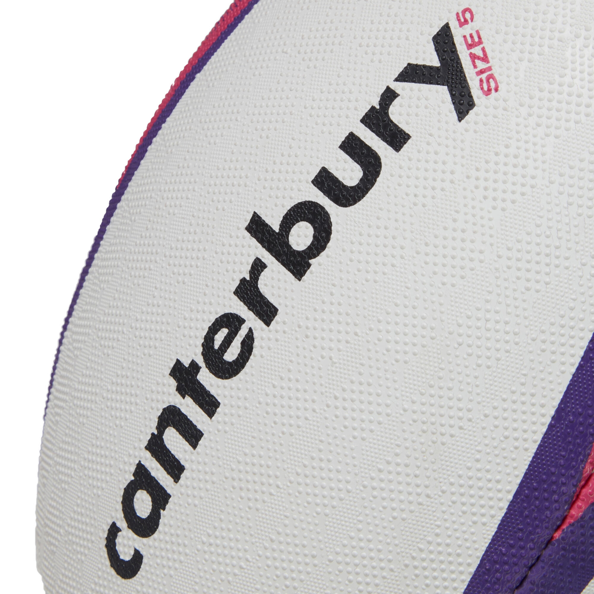 Ballon De Rugby Style Logo MENTRE (Blanc / Violet Clair / Violet) Taille 5 3/7