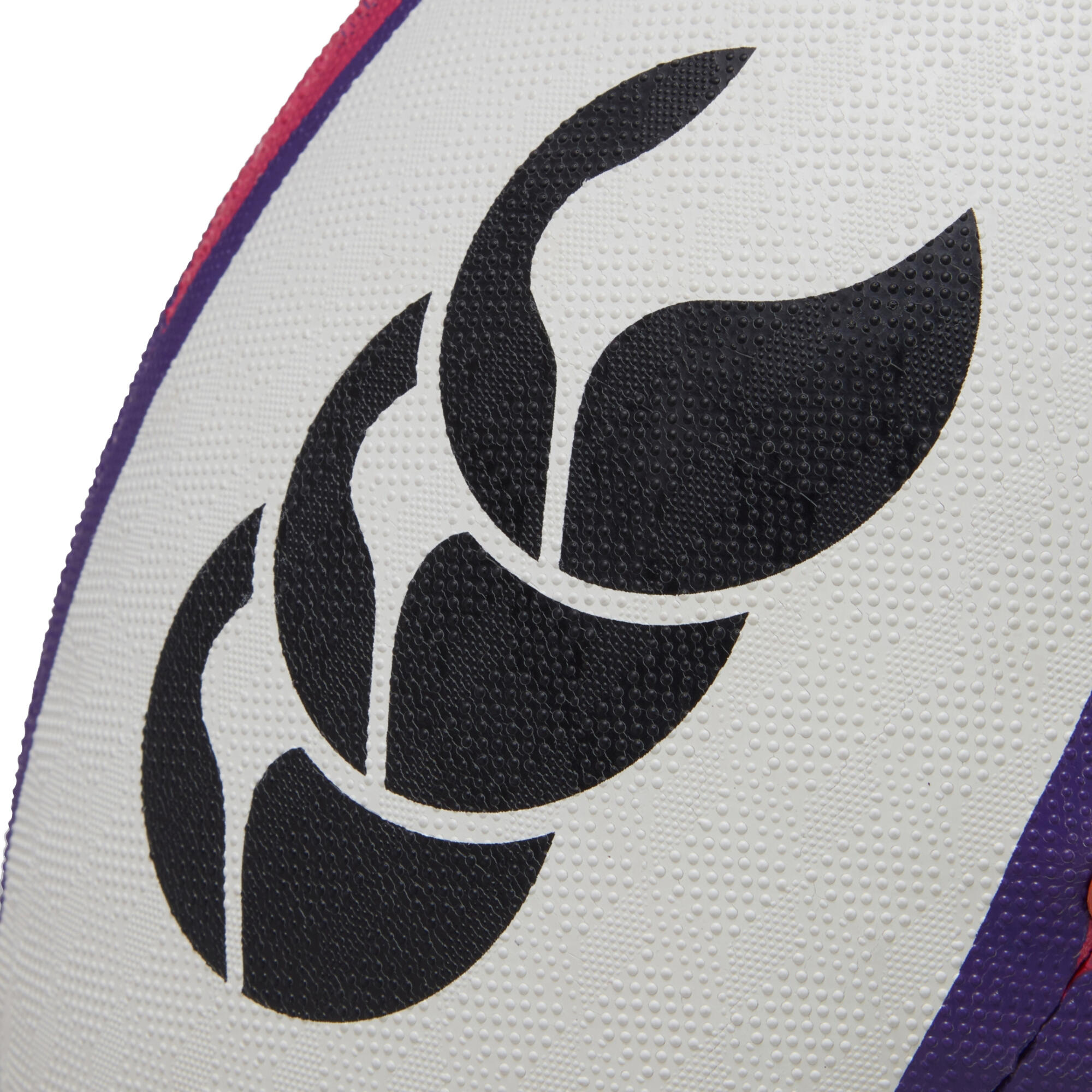 Ballon De Rugby Style Logo MENTRE (Blanc / Violet Clair / Violet) Taille 5 4/7