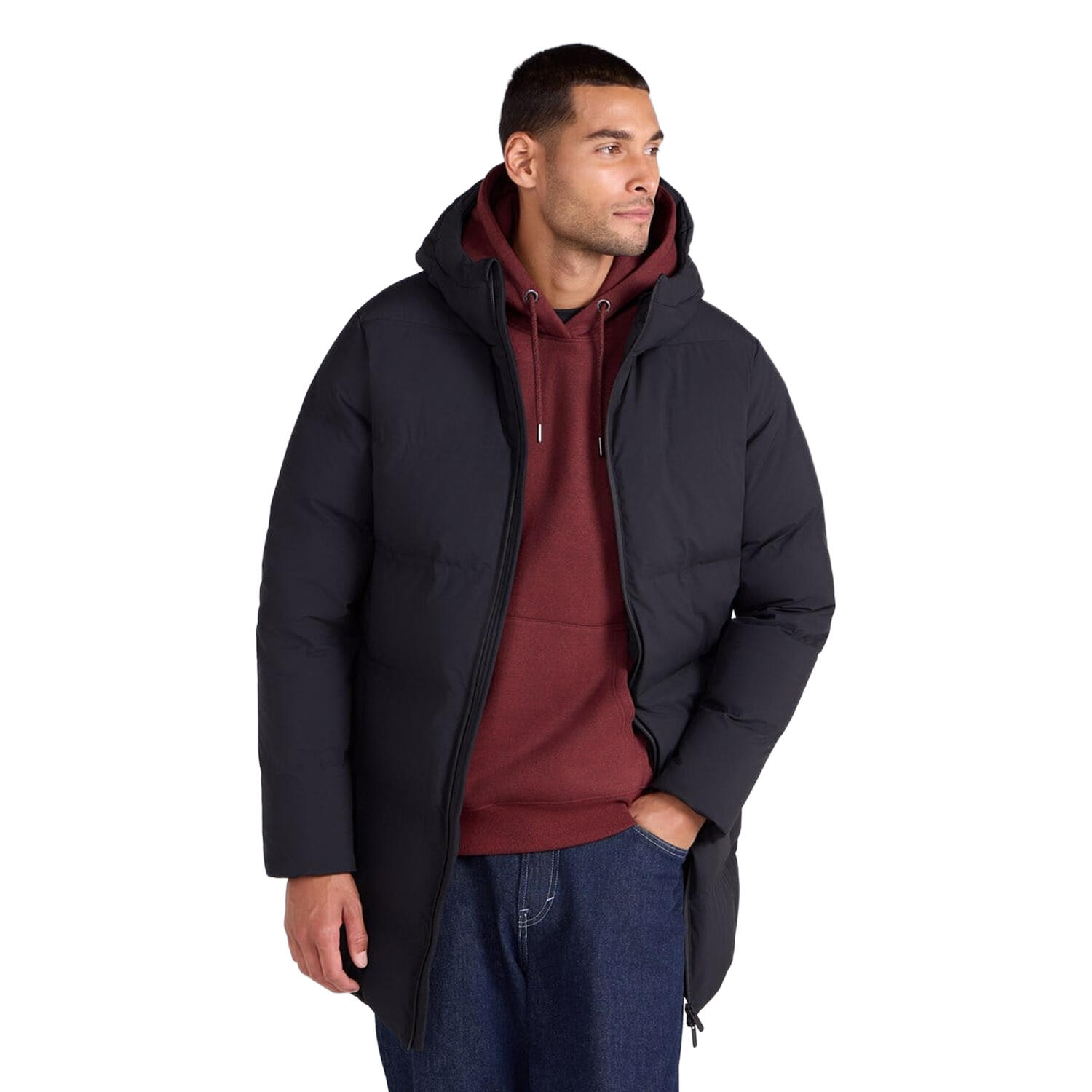 "Tech" Steppjacke für , Hitzeversiegelte Abtrennungen, Daunen Herren Schwarz 4/4