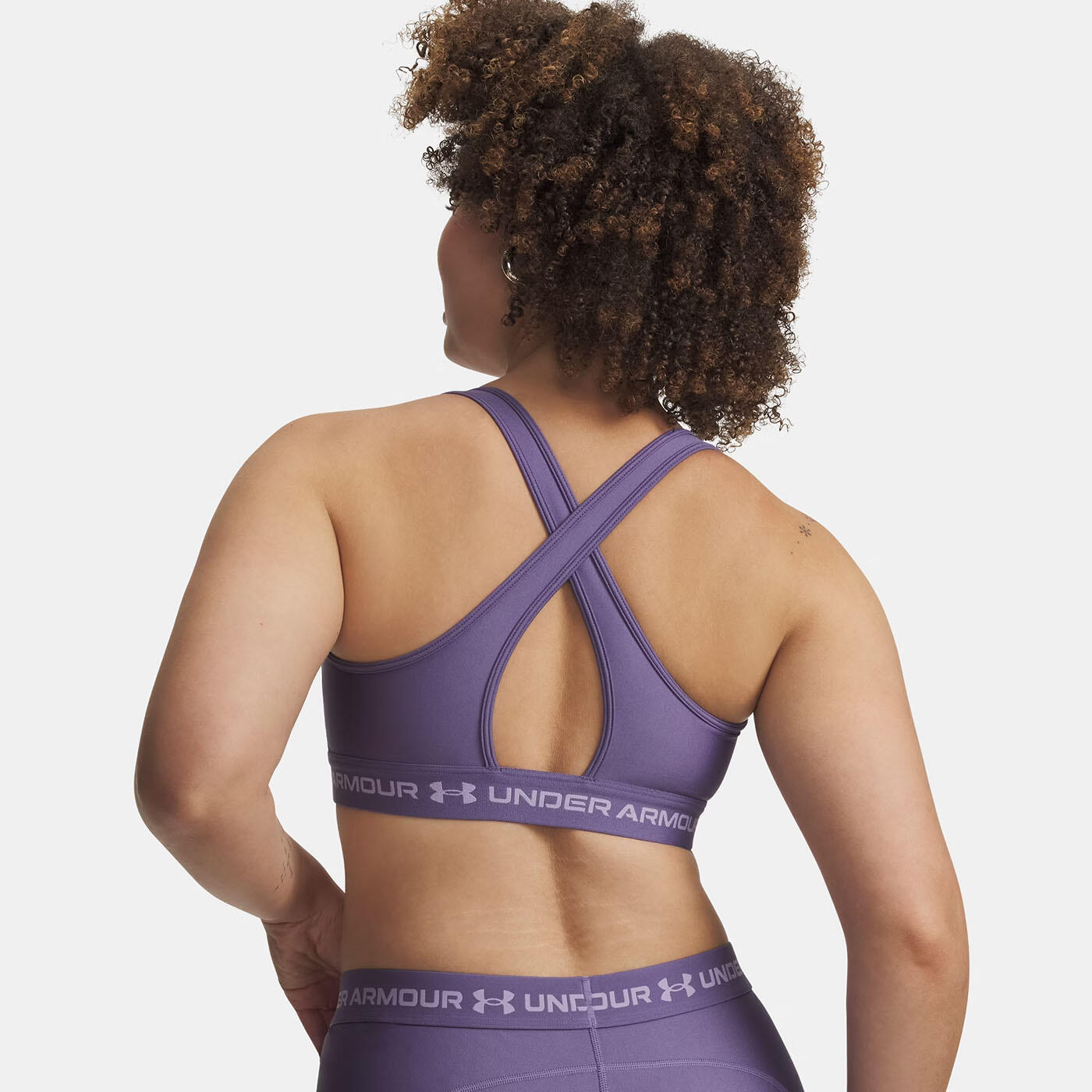 Under Armour® Heatgear® Crossback Sportbeha Met Medium Support Violet 7/7