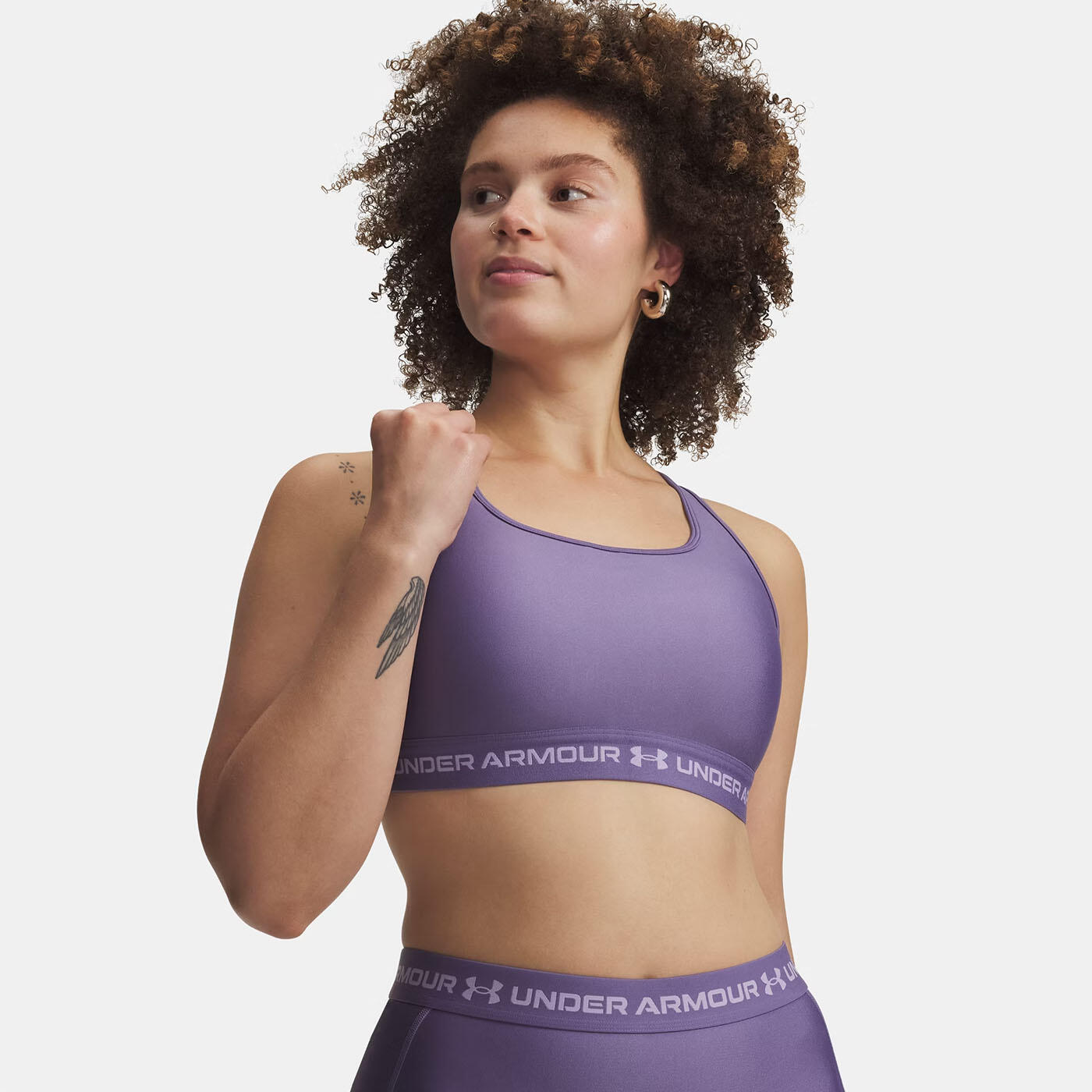Under Armour® Heatgear® Crossback Sportbeha Met Medium Support Violet 4/7