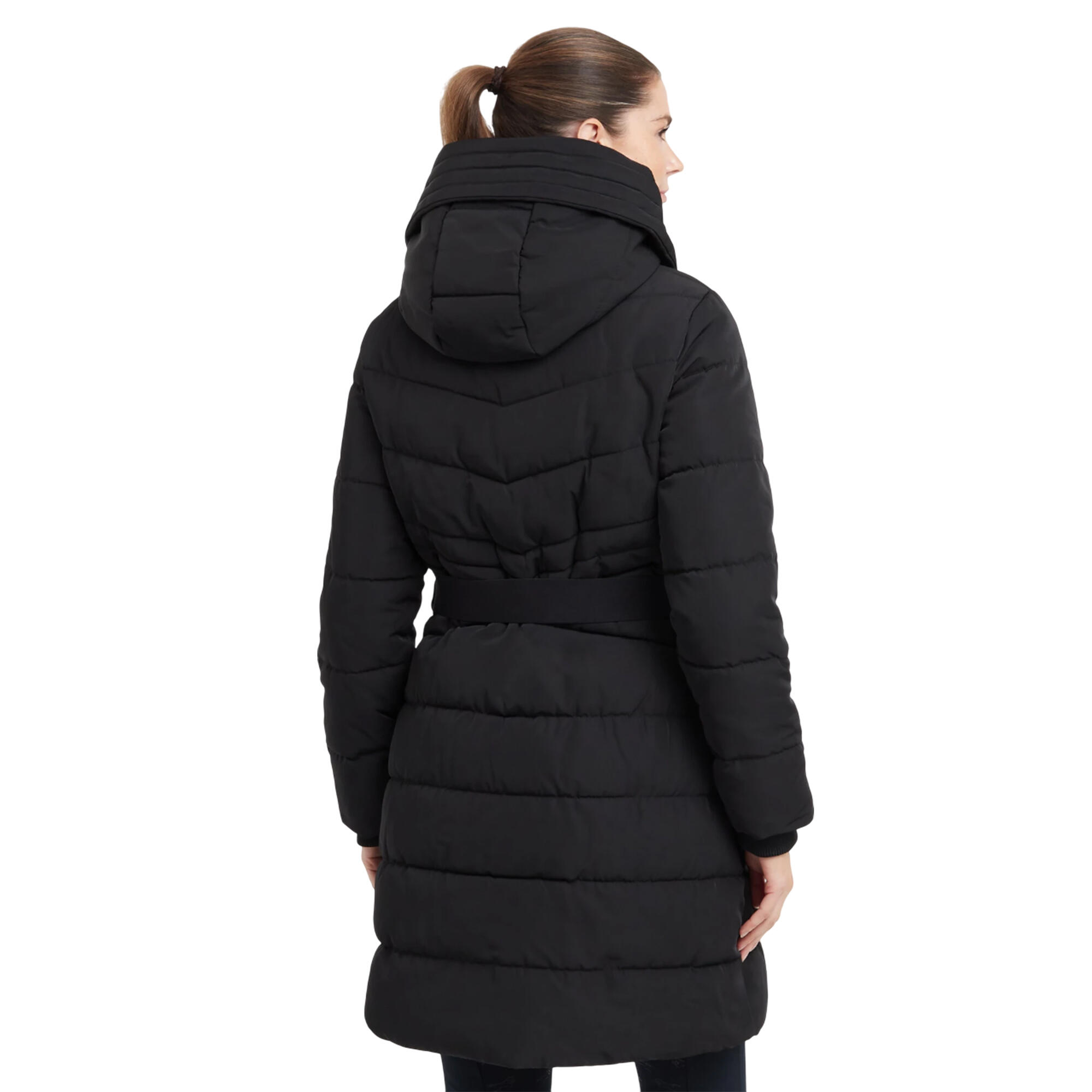 Piumino Linea Lunga Con Cintura Donna Dublin Nero 3/4